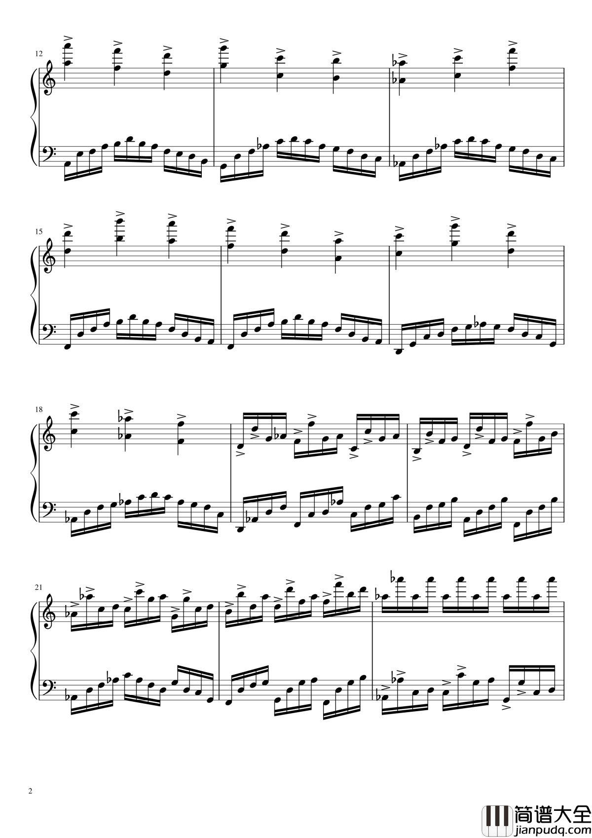 冥2钢琴谱__yewwc