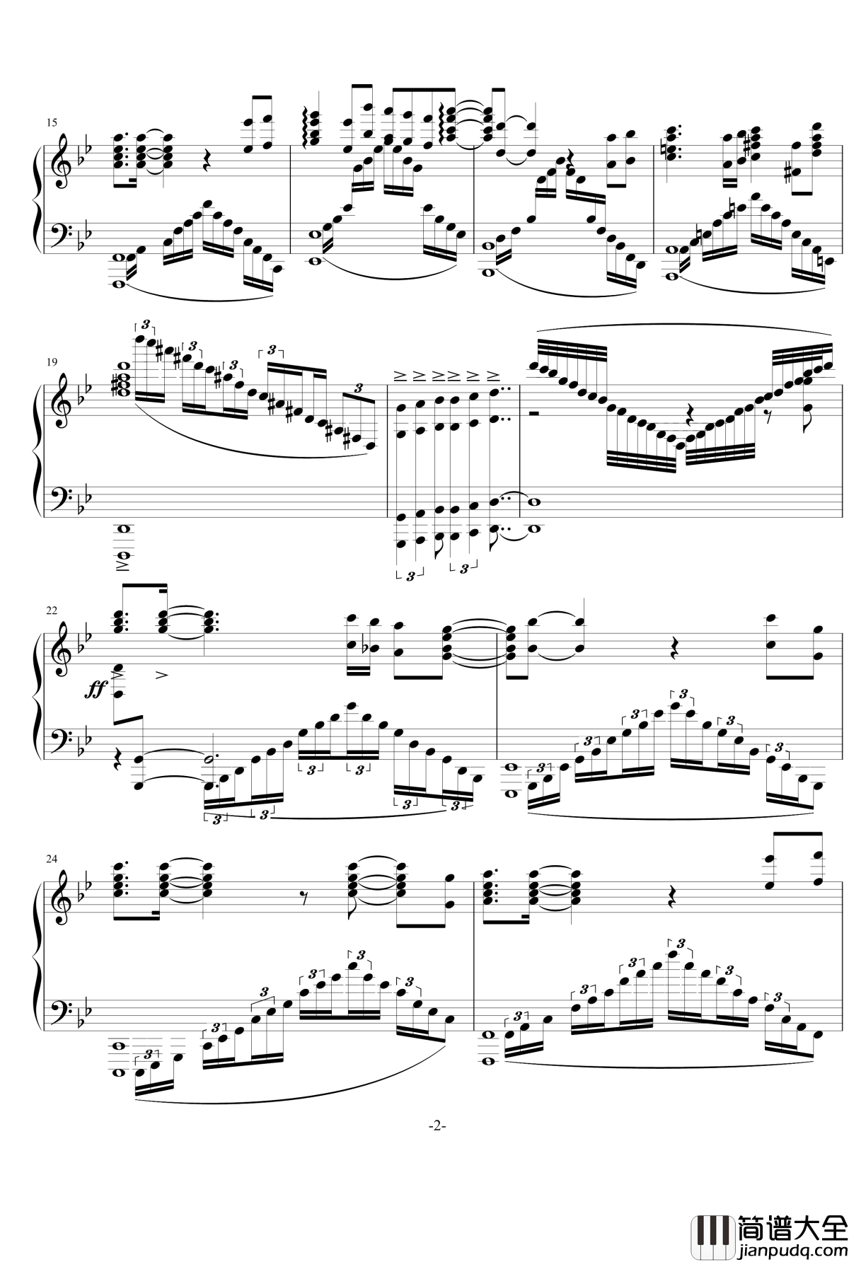 心中想的还是他_钢琴谱_虹猫蓝兔七侠传