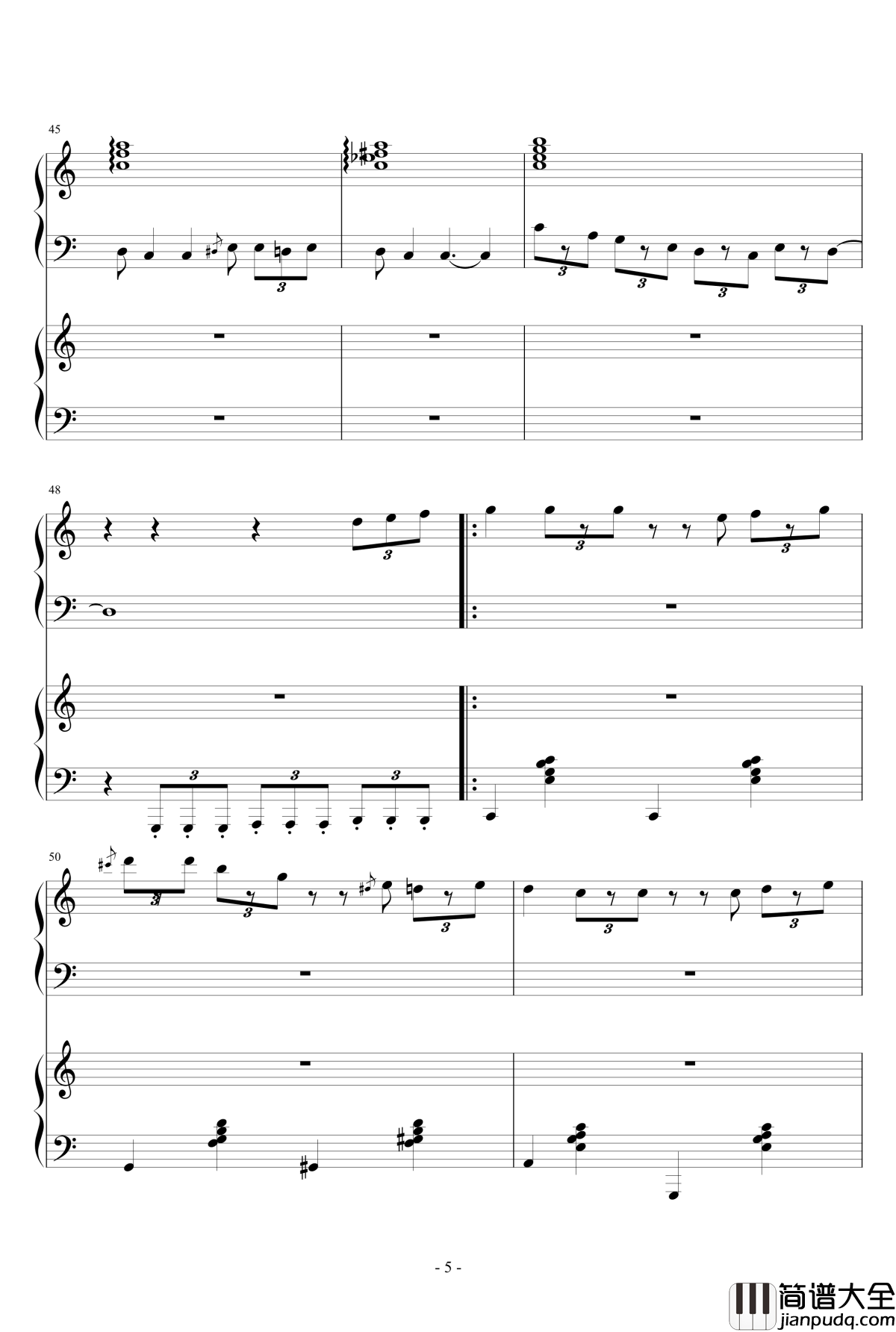 TUESDAY钢琴谱_wudildy