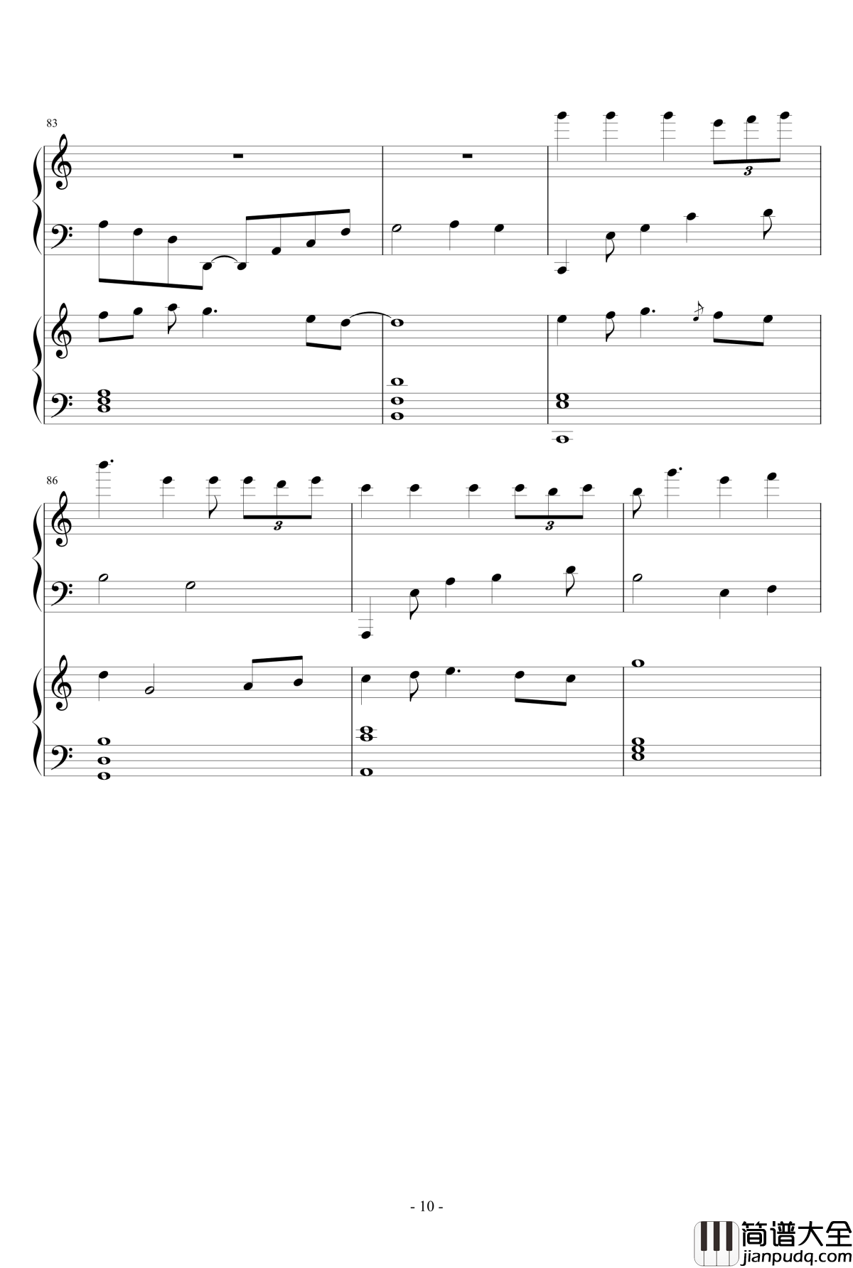 TUESDAY钢琴谱_wudildy