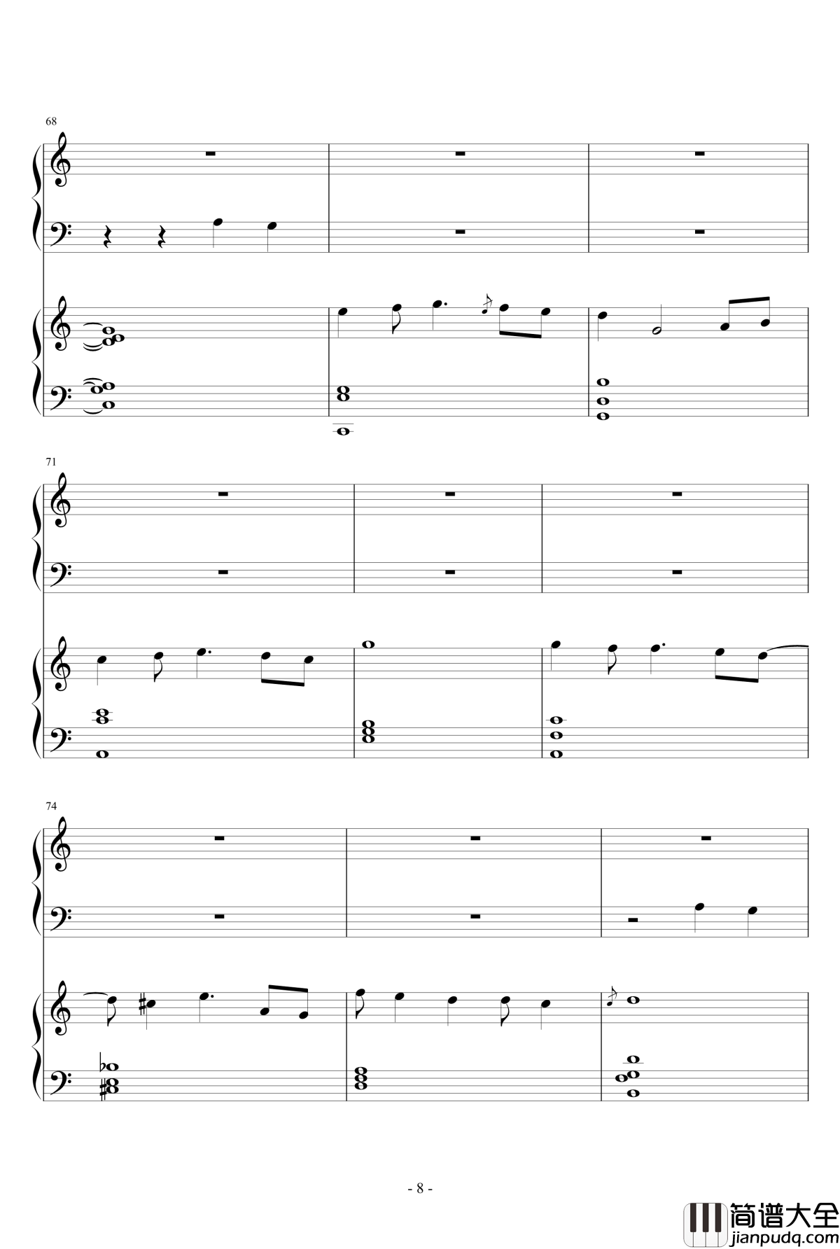 TUESDAY钢琴谱_wudildy