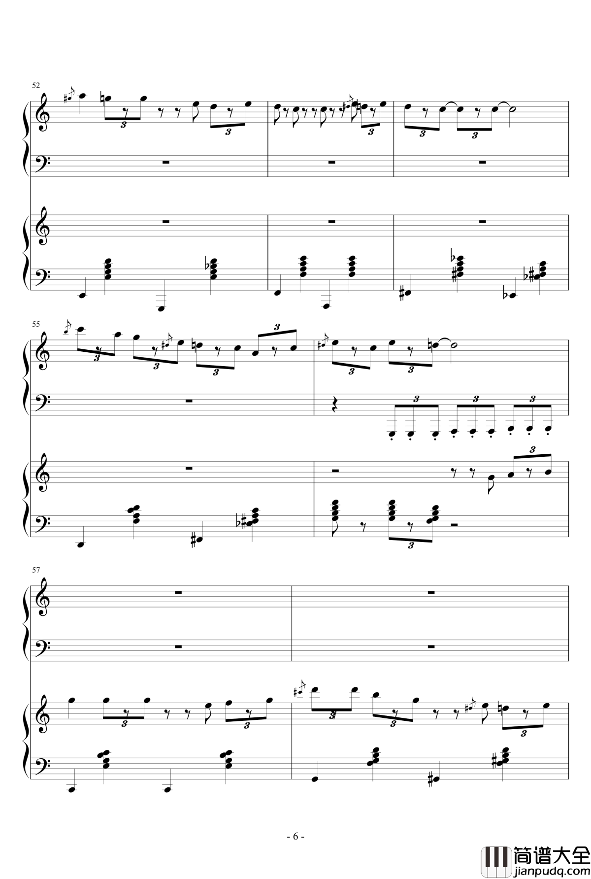 TUESDAY钢琴谱_wudildy