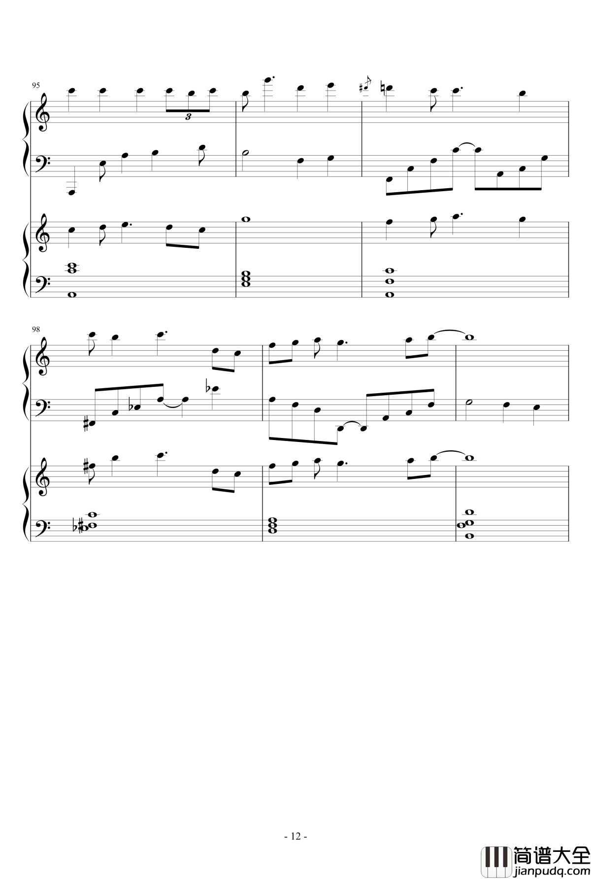 TUESDAY钢琴谱_wudildy