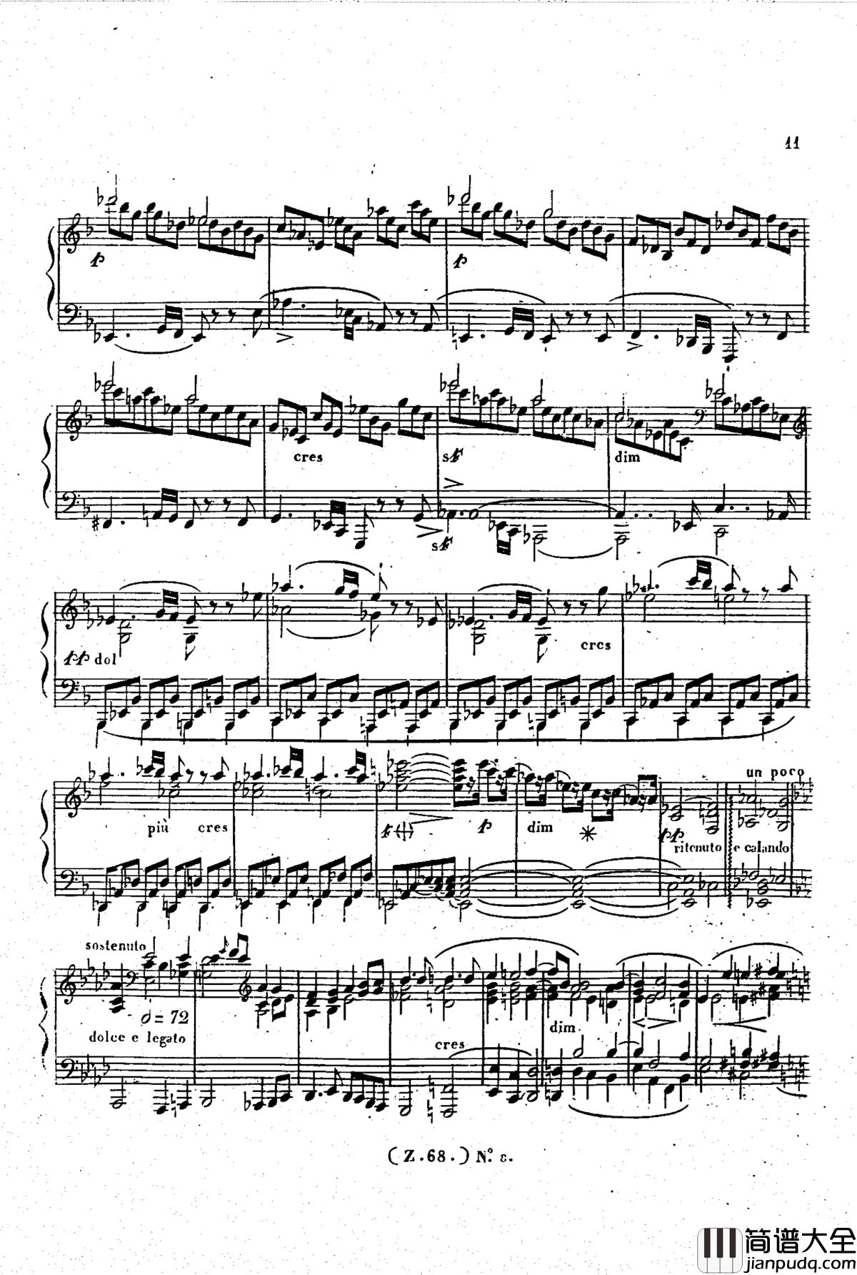 _d小调第六钢琴奏鸣曲_Op.124钢琴谱_车尔尼_Czerny