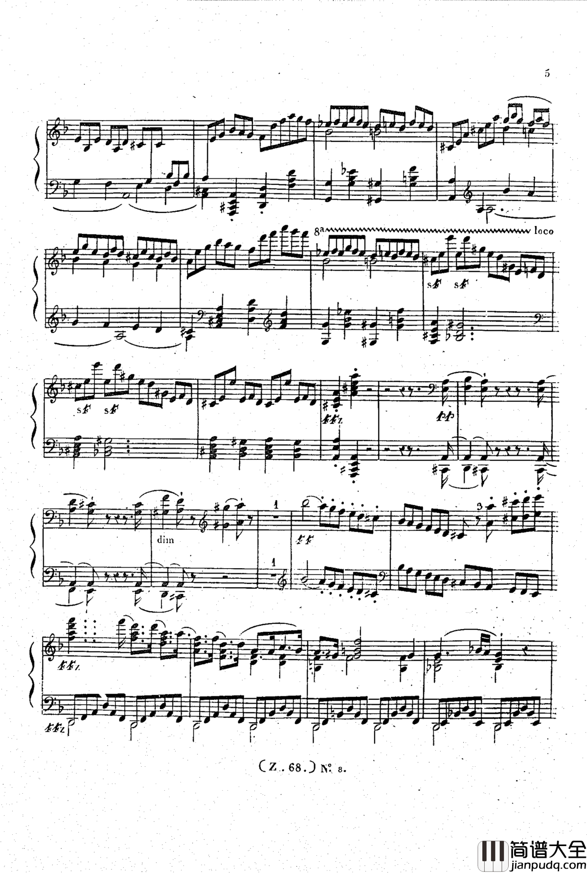 _d小调第六钢琴奏鸣曲_Op.124钢琴谱_车尔尼_Czerny