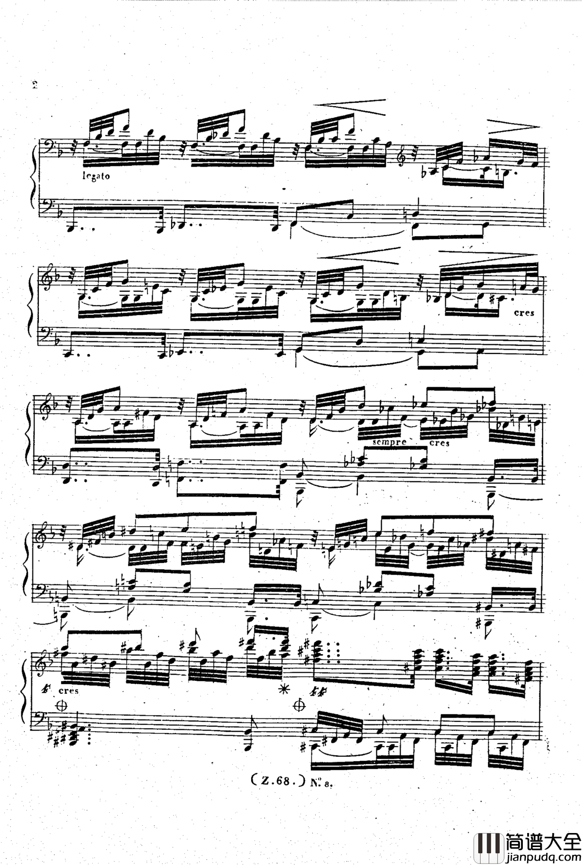 _d小调第六钢琴奏鸣曲_Op.124钢琴谱_车尔尼_Czerny