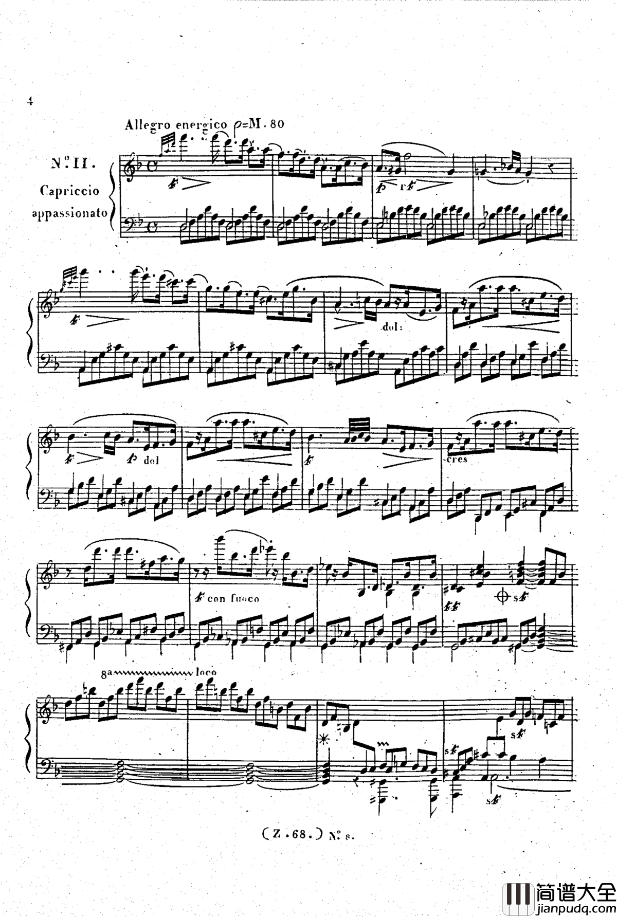 _d小调第六钢琴奏鸣曲_Op.124钢琴谱_车尔尼_Czerny