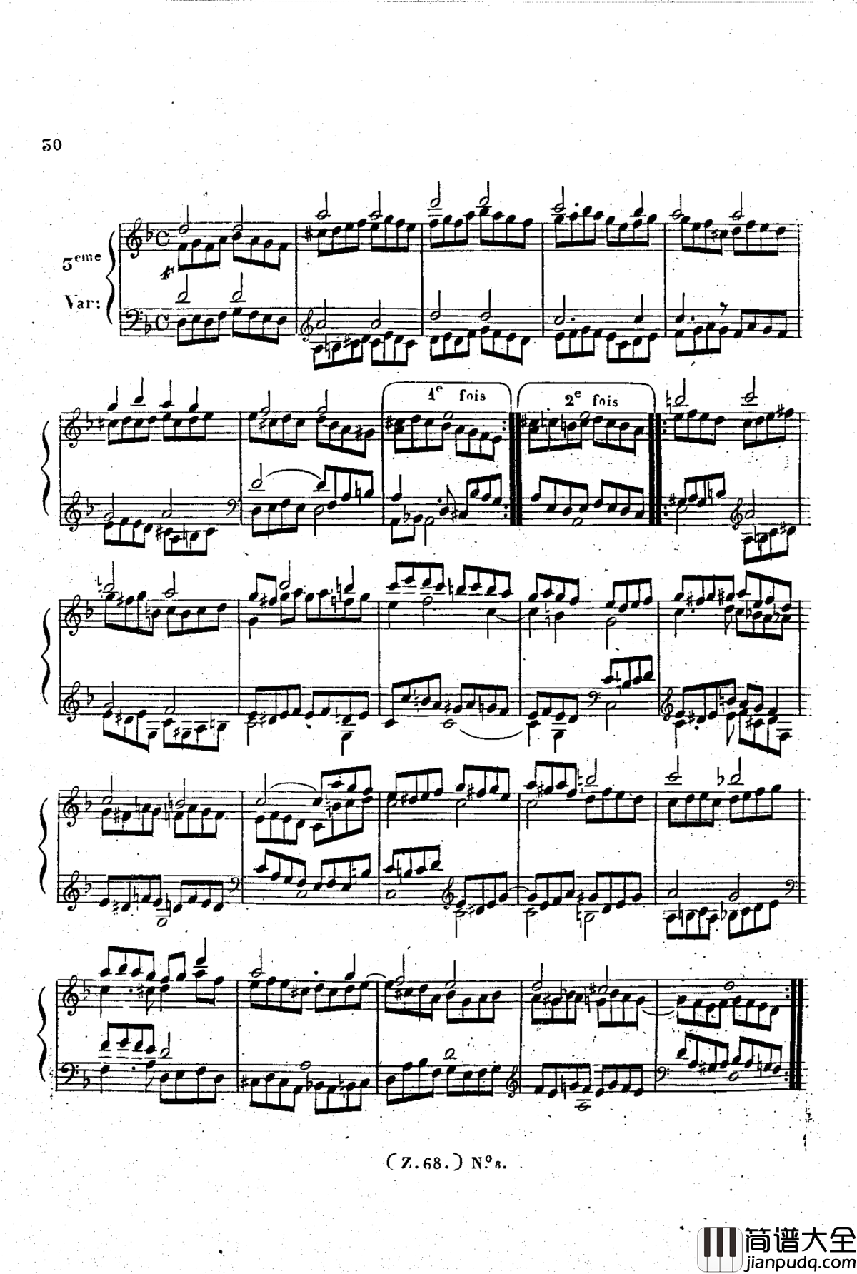 _d小调第六钢琴奏鸣曲_Op.124钢琴谱_车尔尼_Czerny