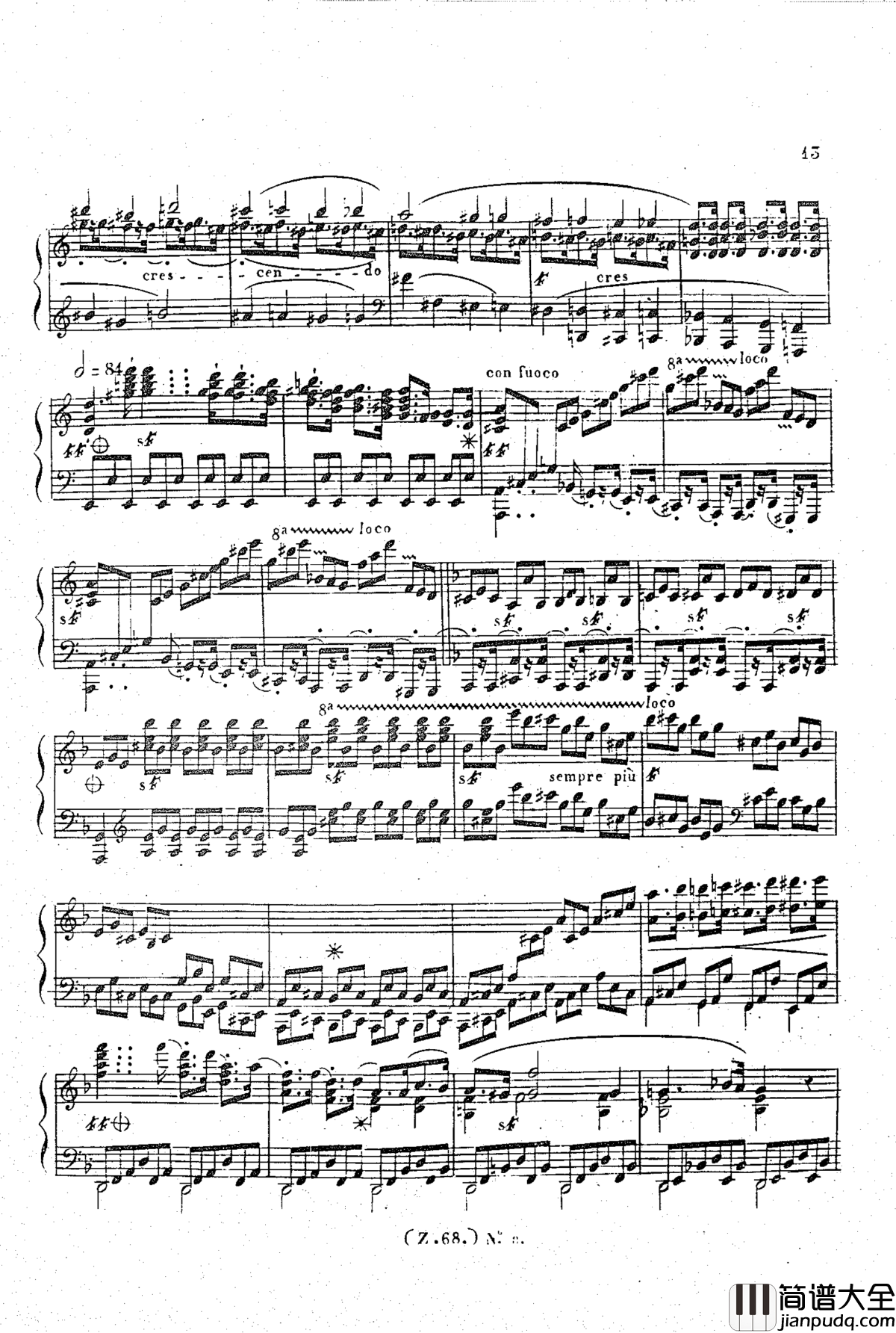 _d小调第六钢琴奏鸣曲_Op.124钢琴谱_车尔尼_Czerny