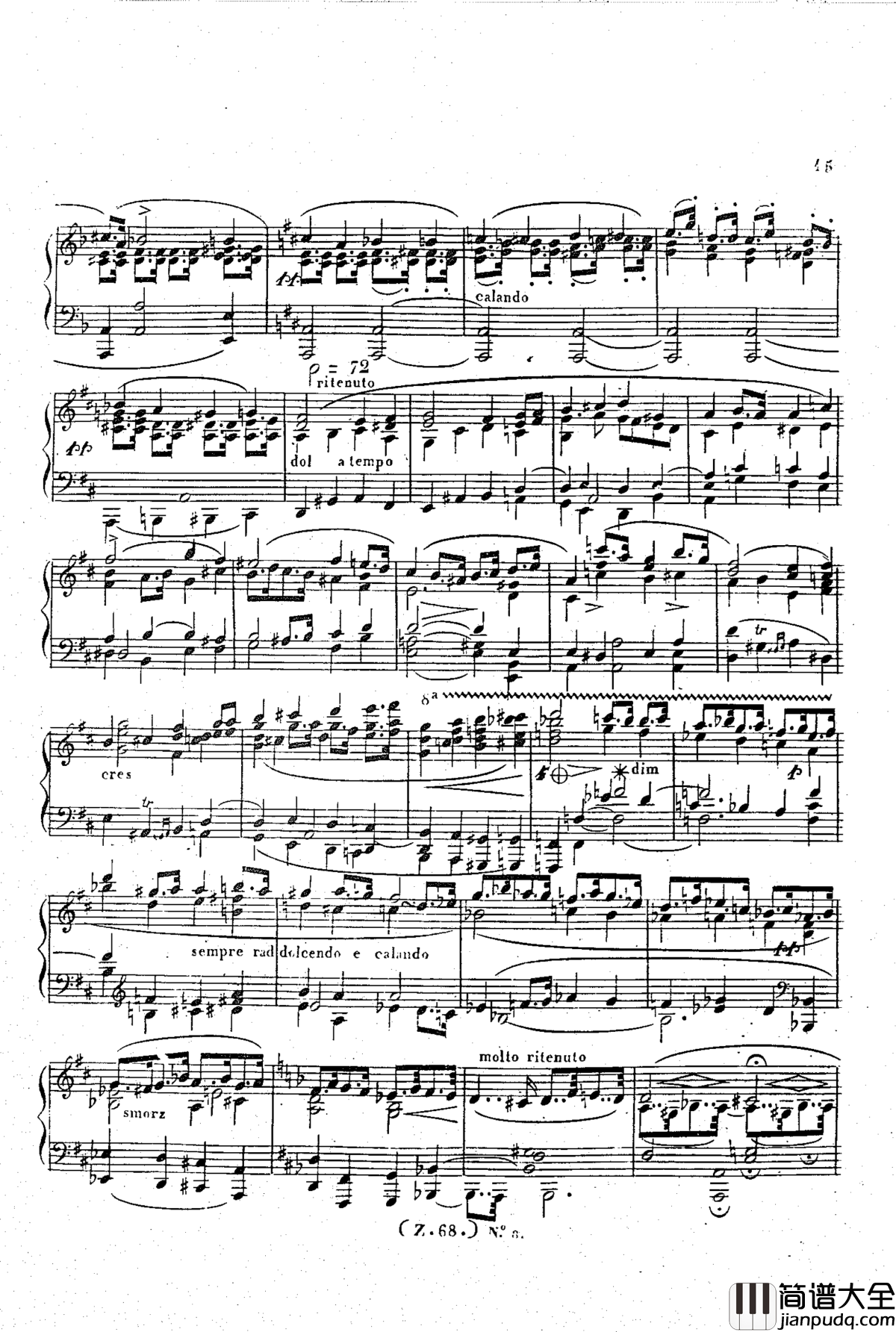 _d小调第六钢琴奏鸣曲_Op.124钢琴谱_车尔尼_Czerny
