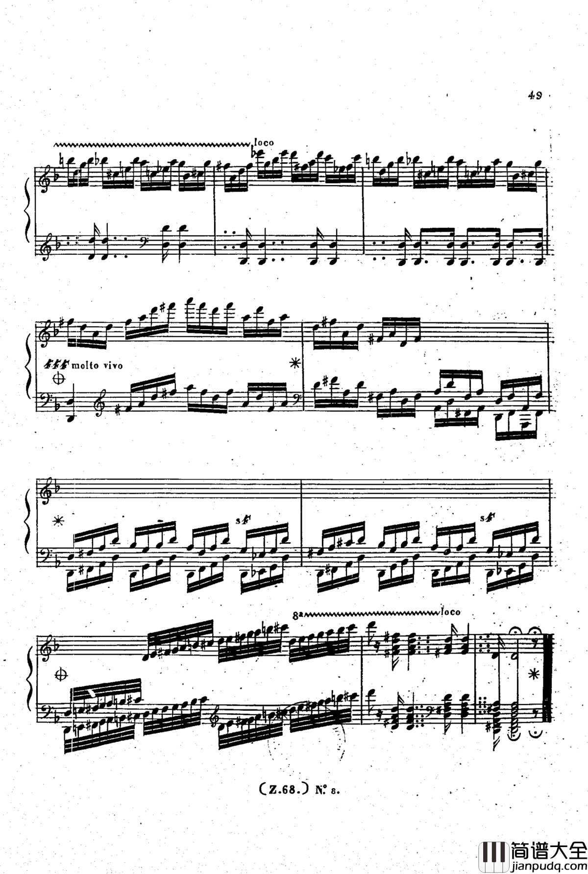 _d小调第六钢琴奏鸣曲_Op.124钢琴谱_车尔尼_Czerny