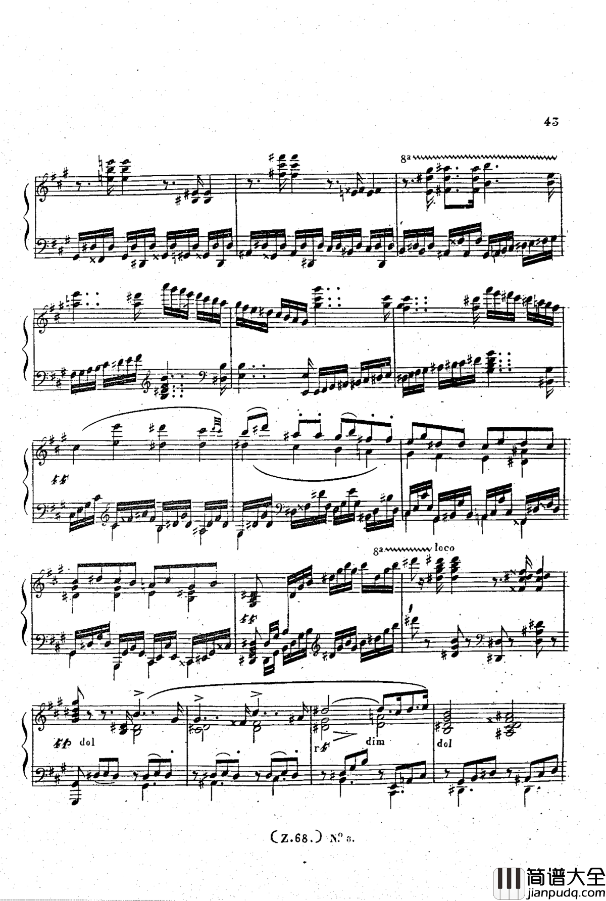 _d小调第六钢琴奏鸣曲_Op.124钢琴谱_车尔尼_Czerny