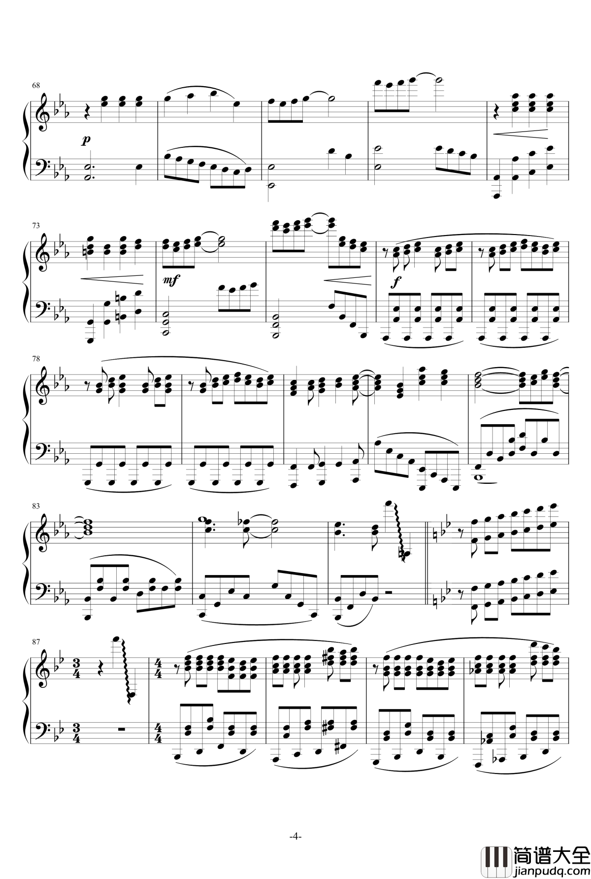 ヒトリゴト钢琴谱_埃罗芒阿老师OP_Full_Ver._ClariS