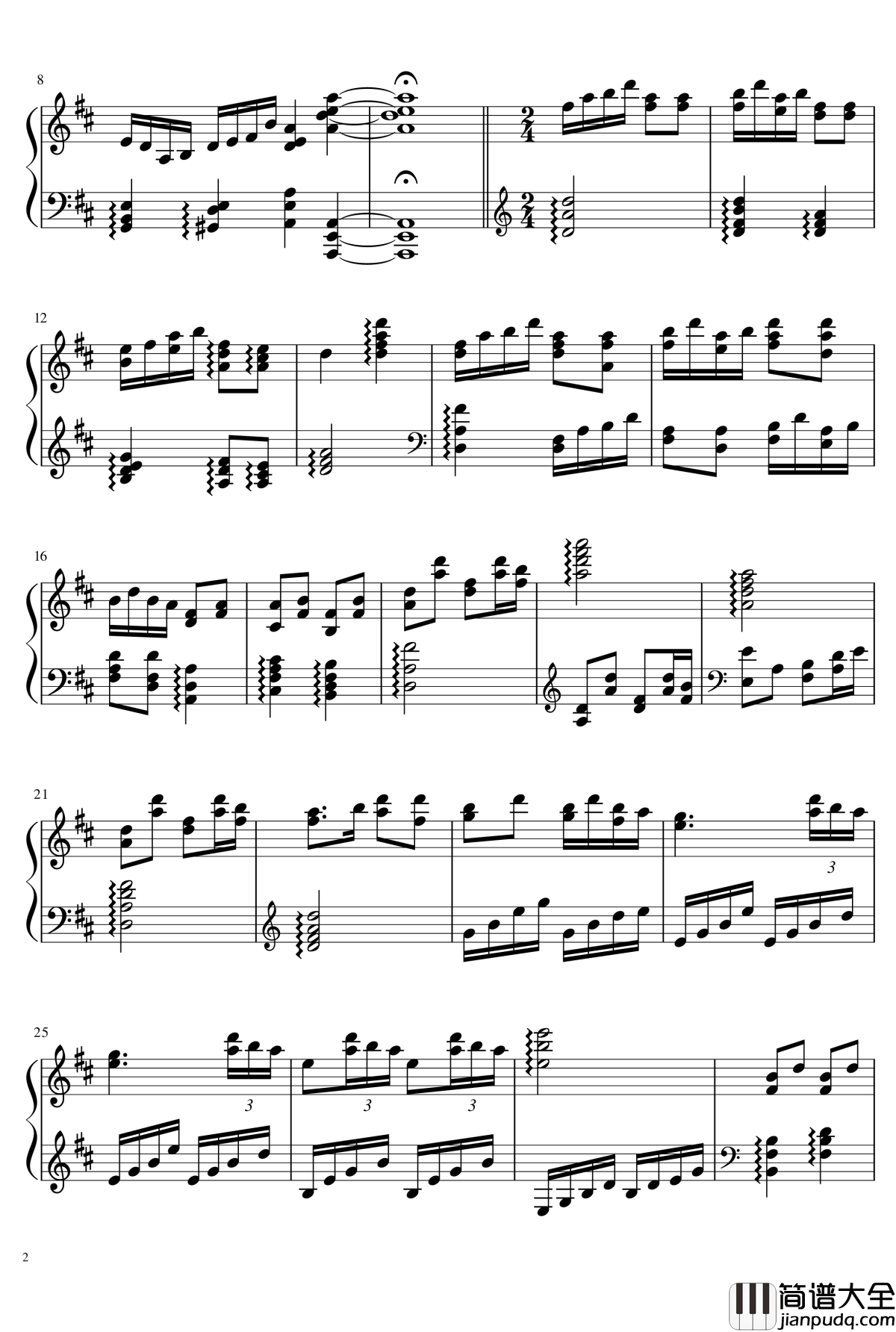 渔舟唱晚钢琴谱_中国名曲