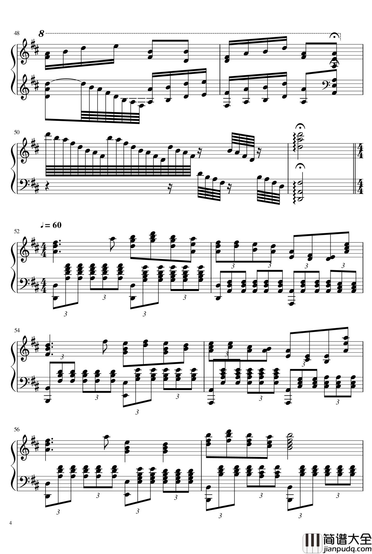 渔舟唱晚钢琴谱_中国名曲