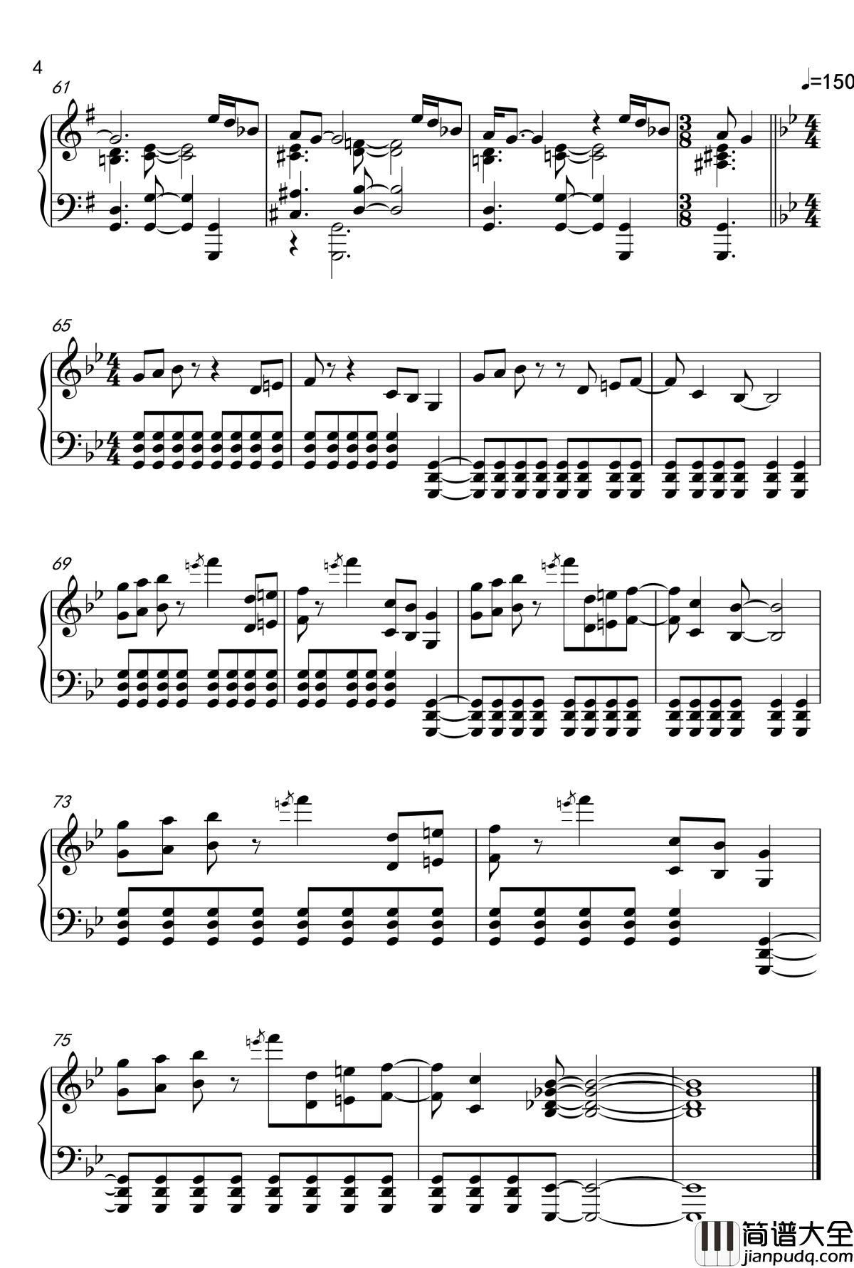 Live_And_Let_Die钢琴谱_好莱坞经典电影插曲_Sex_Mob