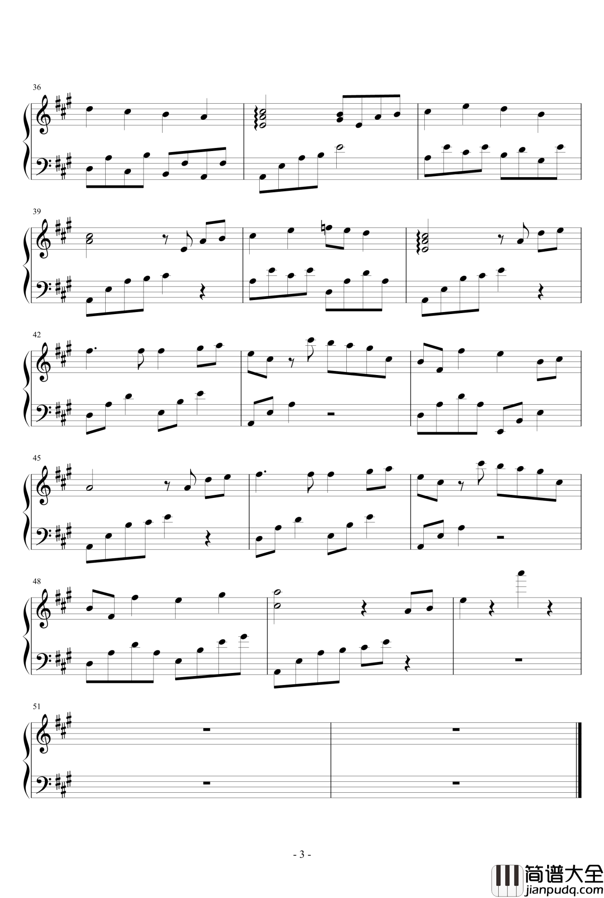 告白钢琴谱_岩代太郎