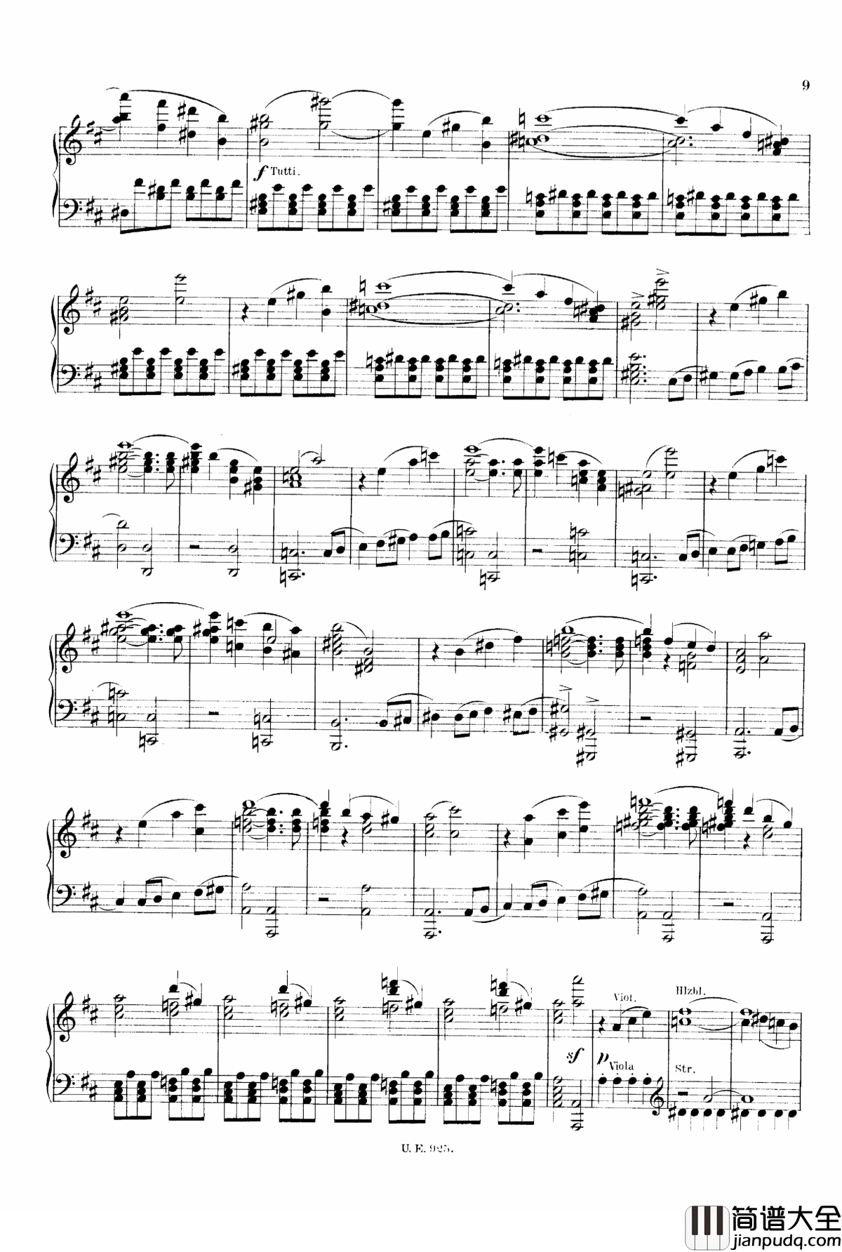 D大调第一交响曲_D.82钢琴谱_舒伯特