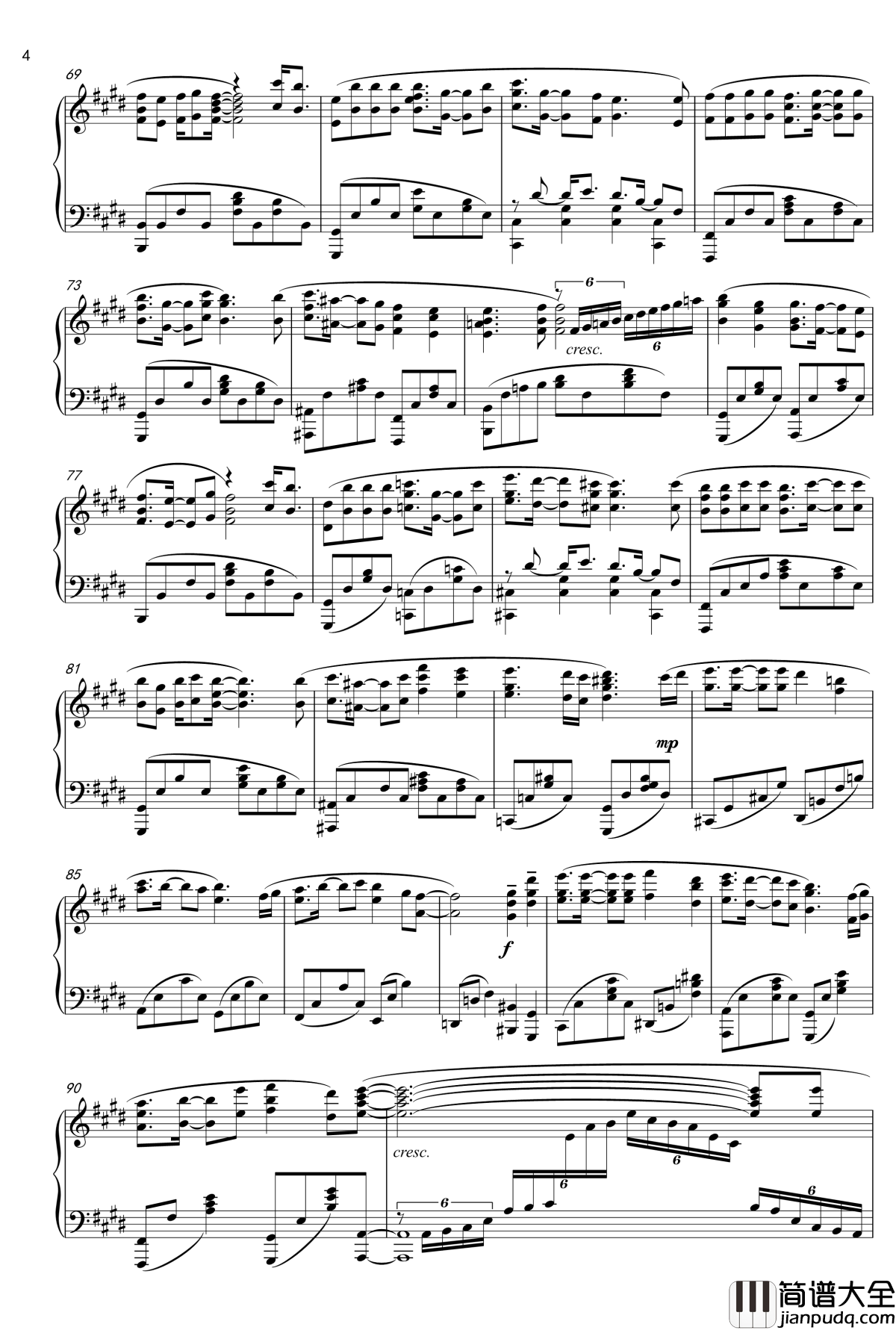 天体的秩序钢琴谱_第十一话ED_天体のメソッド_Quote_from_Stardust_Interlude