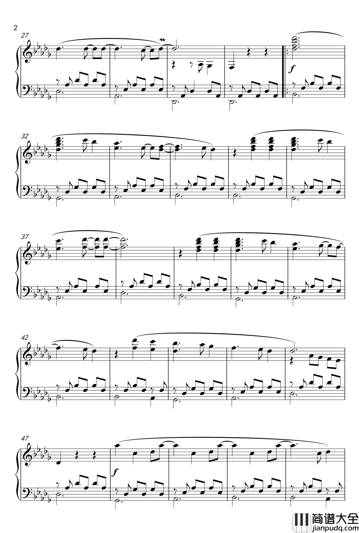 Turning钢琴谱_Piano_Solo_流转起舞_钢琴版_班得瑞_Bandari