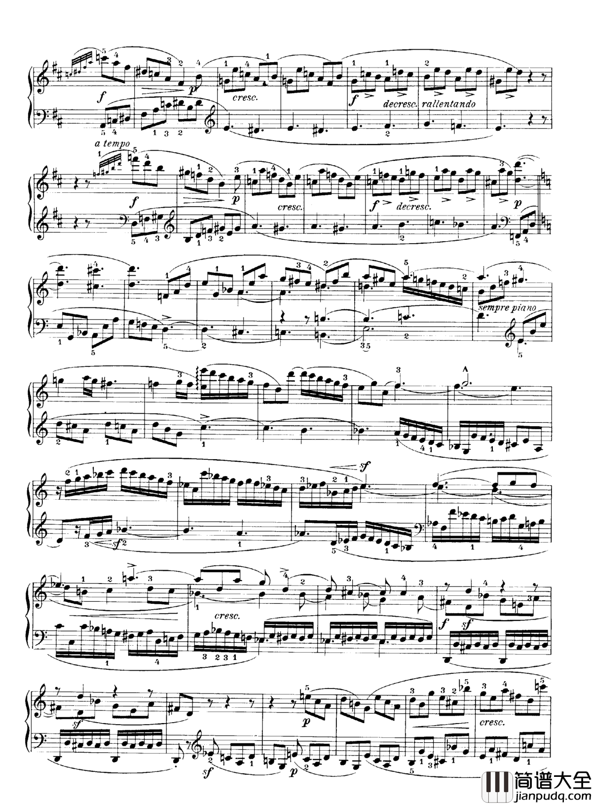 b小调钢琴奏鸣曲Op.40No.2钢琴谱_克莱门蒂