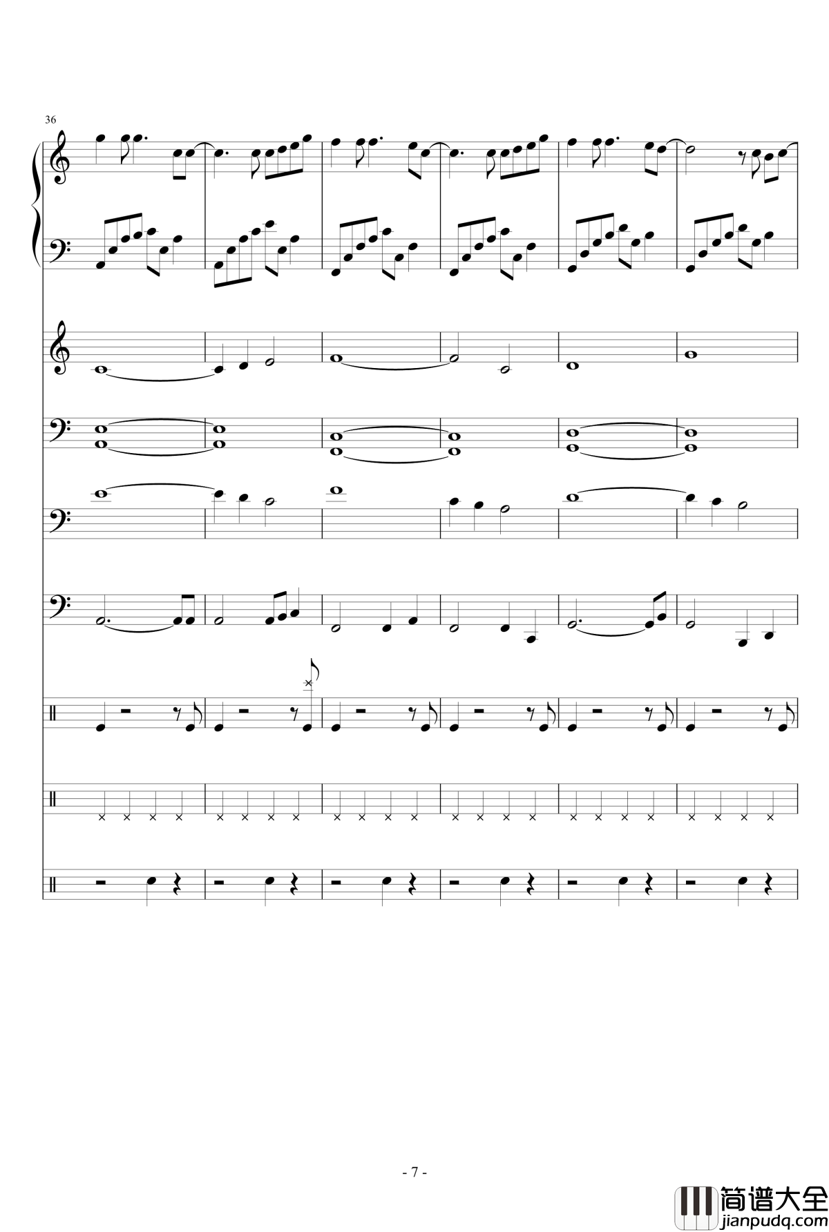 我的天空钢琴谱_Dollman