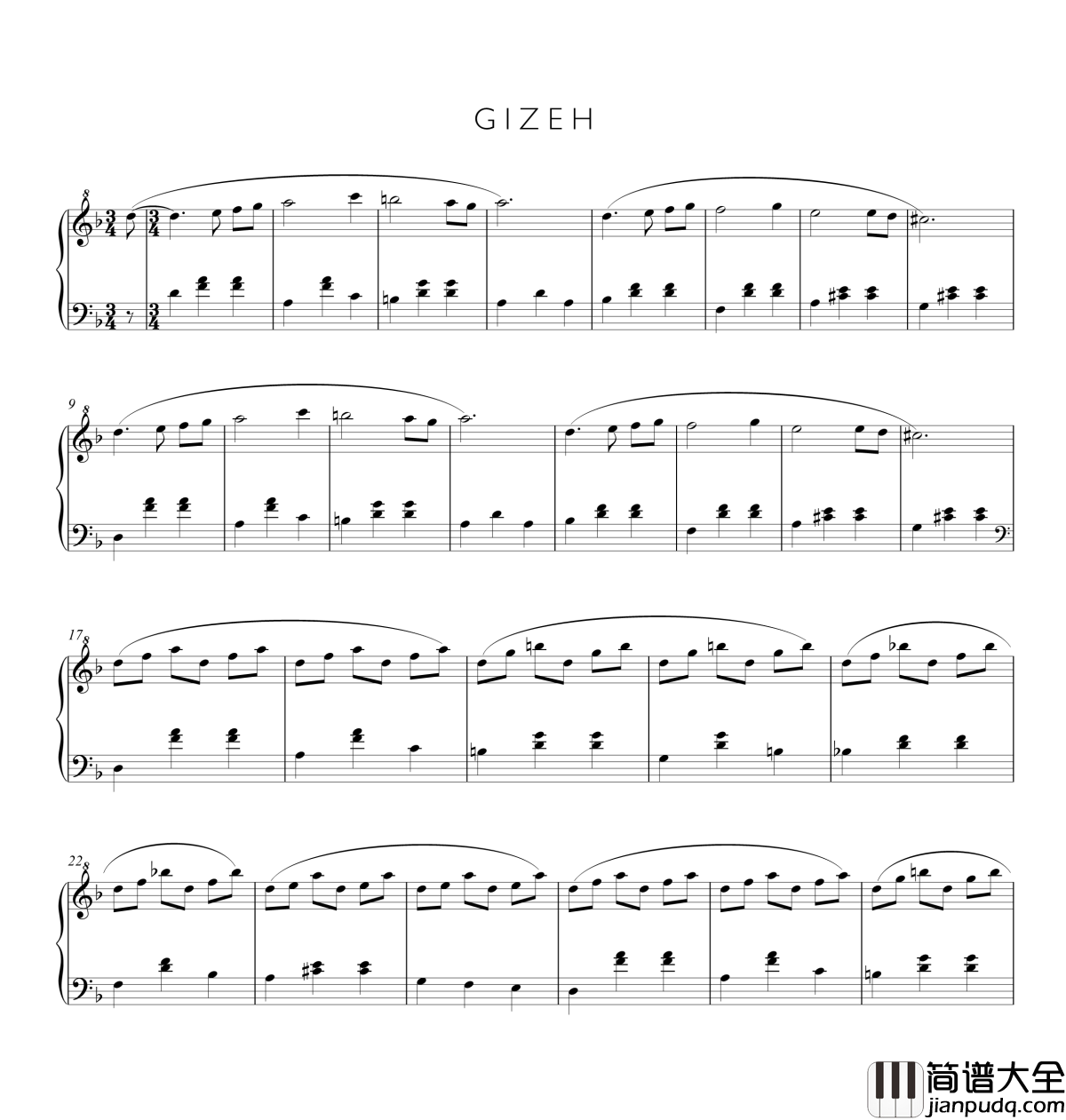 Gizeh钢琴谱_Oscar_Schuster