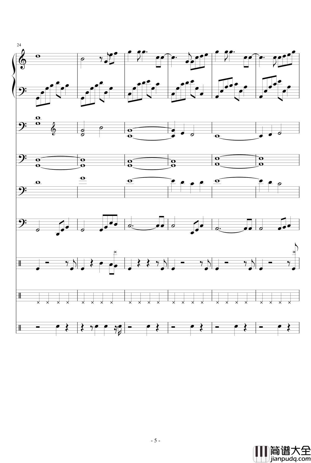 我的天空钢琴谱_Dollman