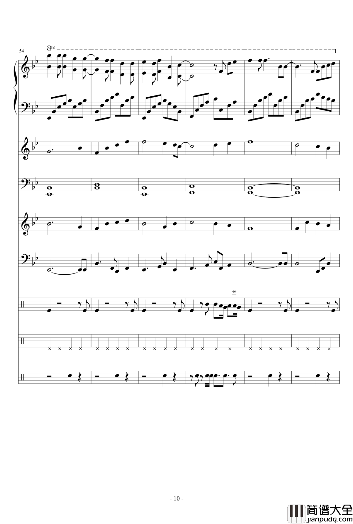 我的天空钢琴谱_Dollman