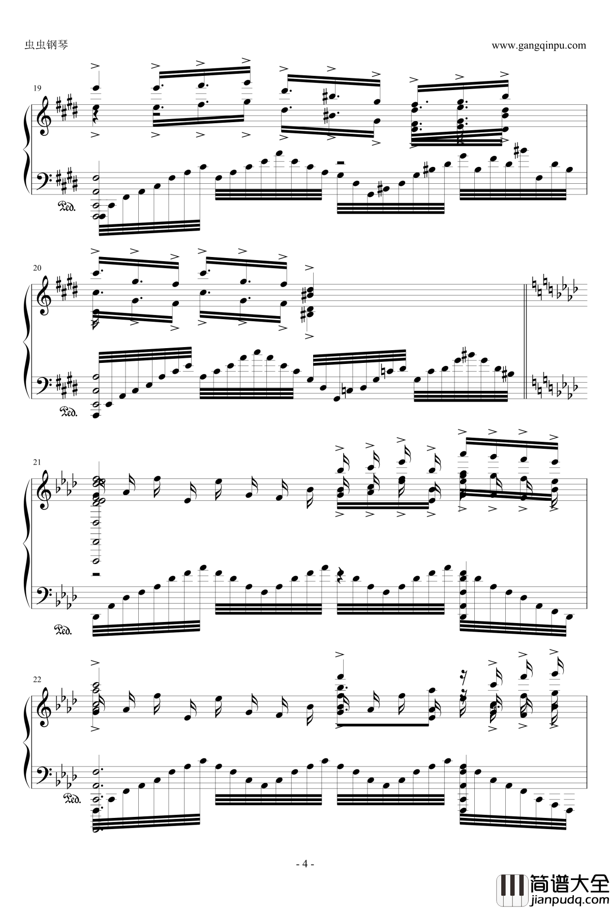 真夏の妖精の夢钢琴谱_东方天空璋_东方project