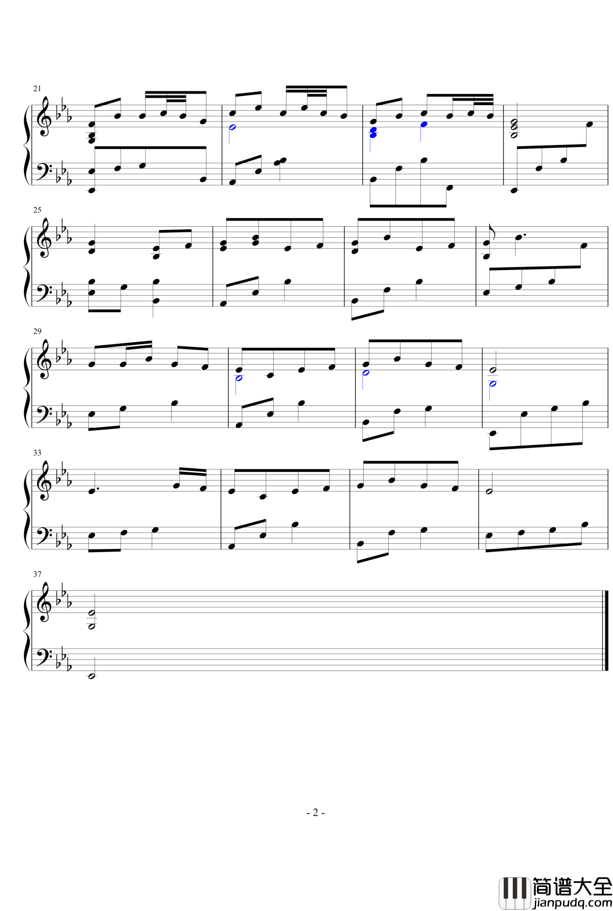 阿婆说钢琴谱_暗杠