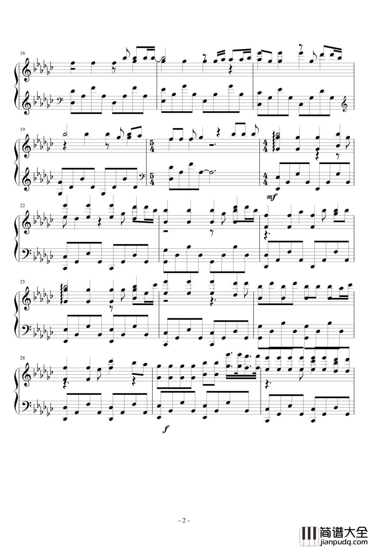 Faded钢琴谱_罗峰