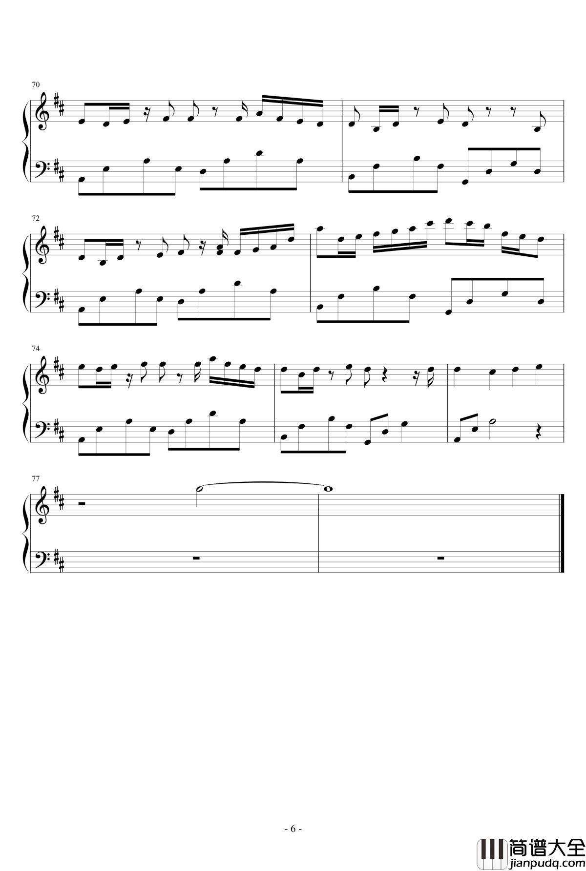 Waiting_for_Awhile钢琴谱_Tanaki_Alison