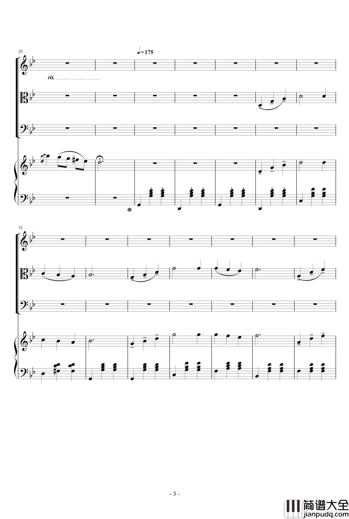 人生的回转木马钢琴谱_鋼琴四重奏_哈尔的移动城堡