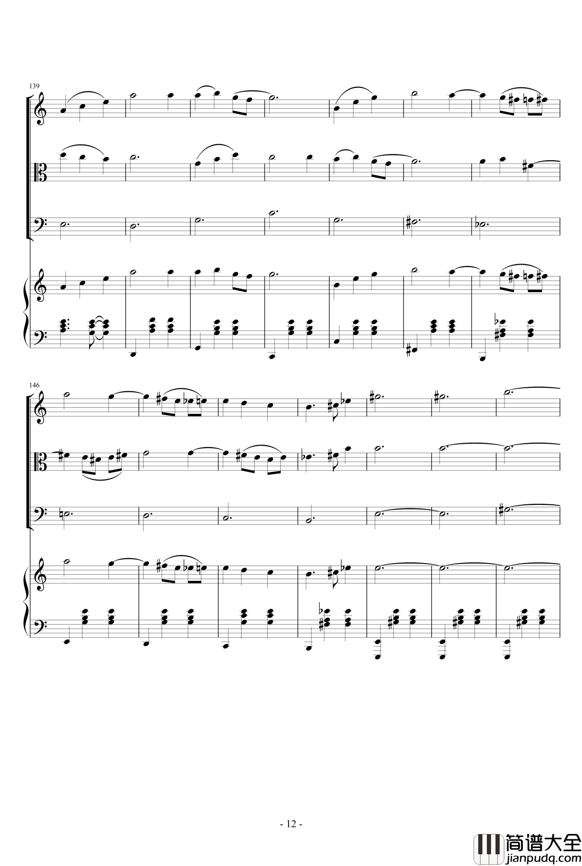 人生的回转木马钢琴谱_鋼琴四重奏_哈尔的移动城堡