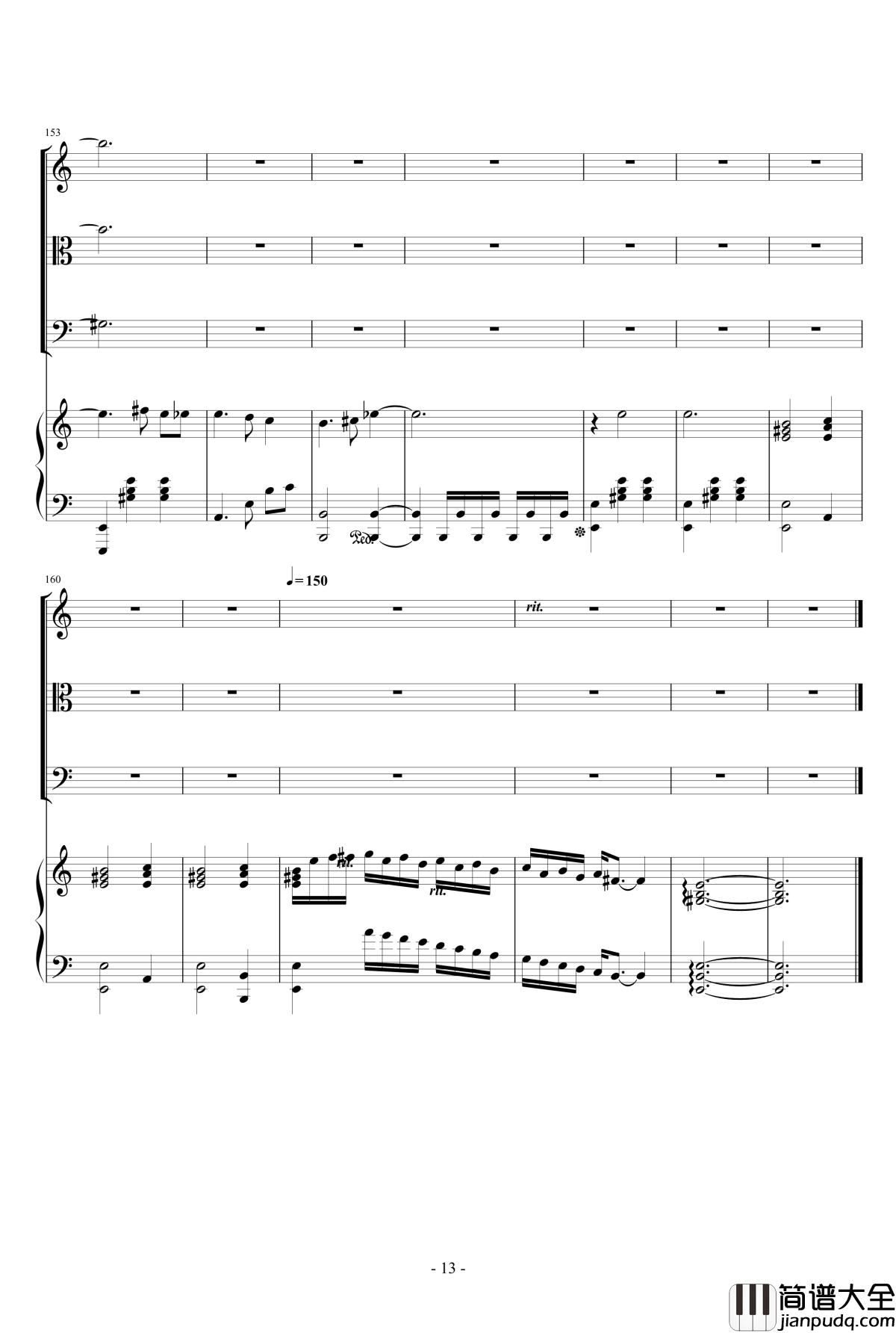 人生的回转木马钢琴谱_鋼琴四重奏_哈尔的移动城堡