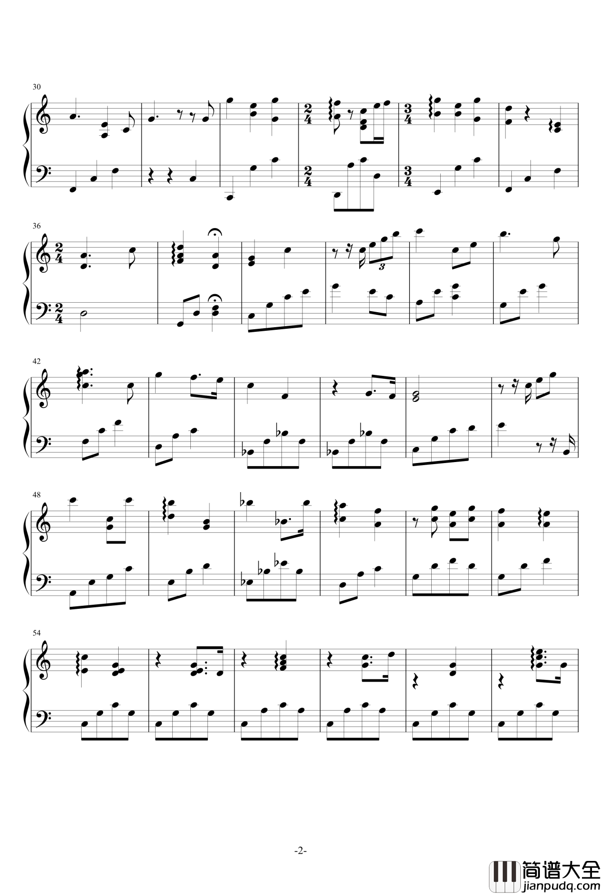 轻轻的亲吻钢琴谱_几米