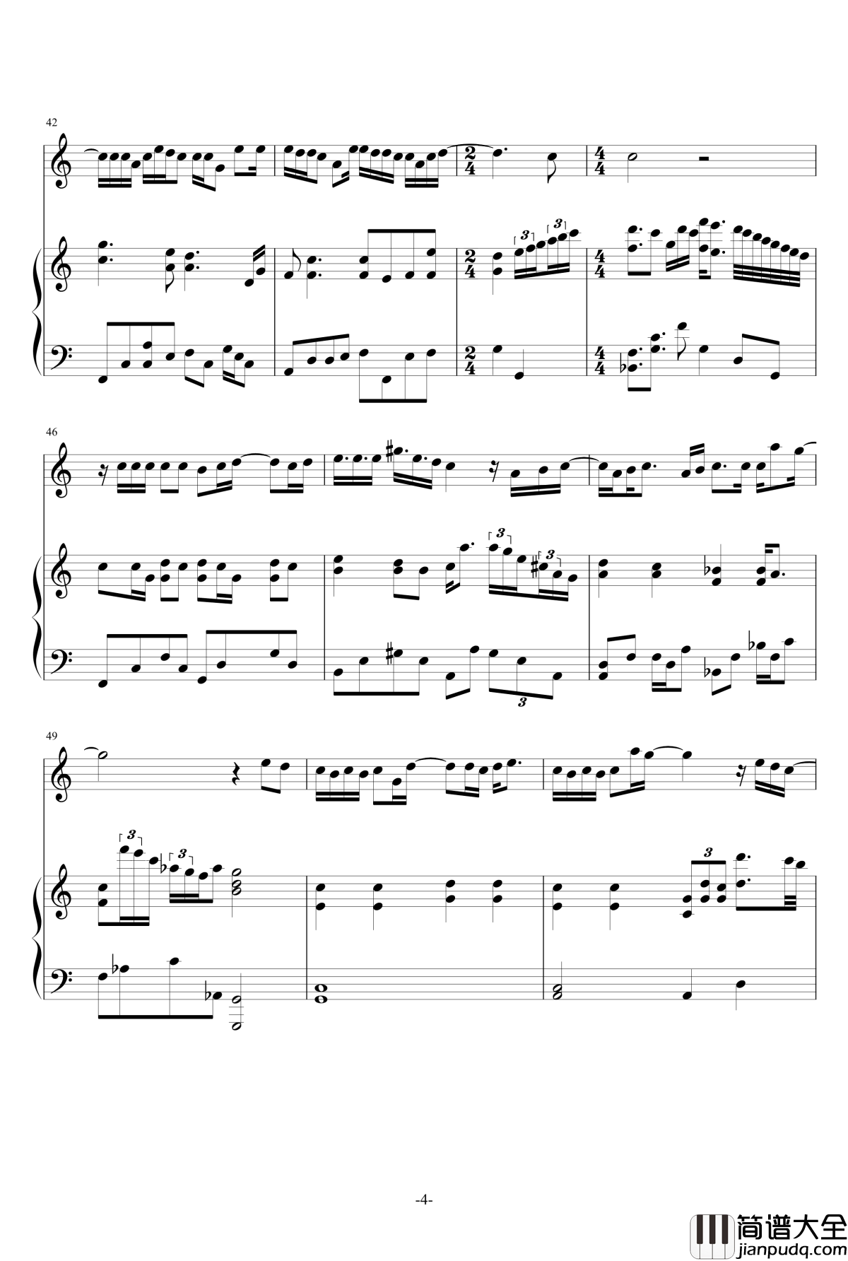 伤爱罪钢琴谱_黄宥杰