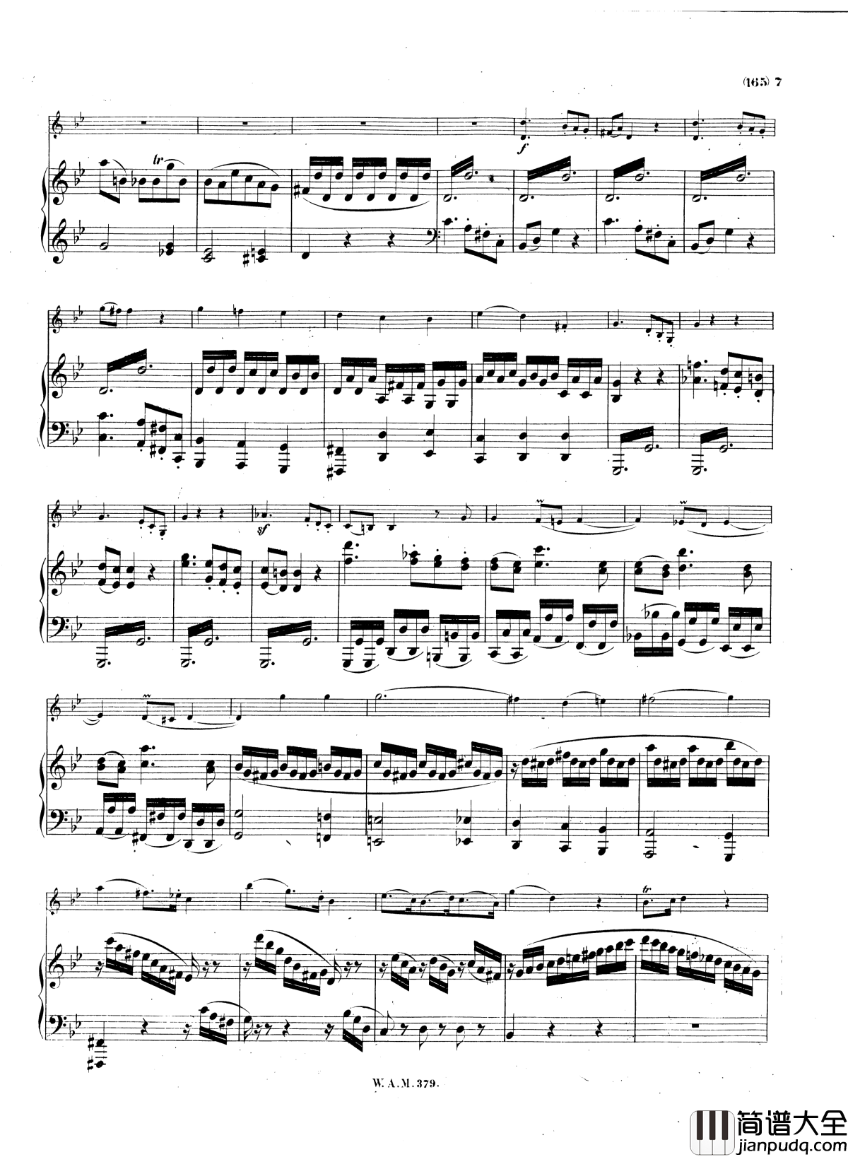 G大调小提琴奏鸣曲K.379钢琴谱_莫扎特