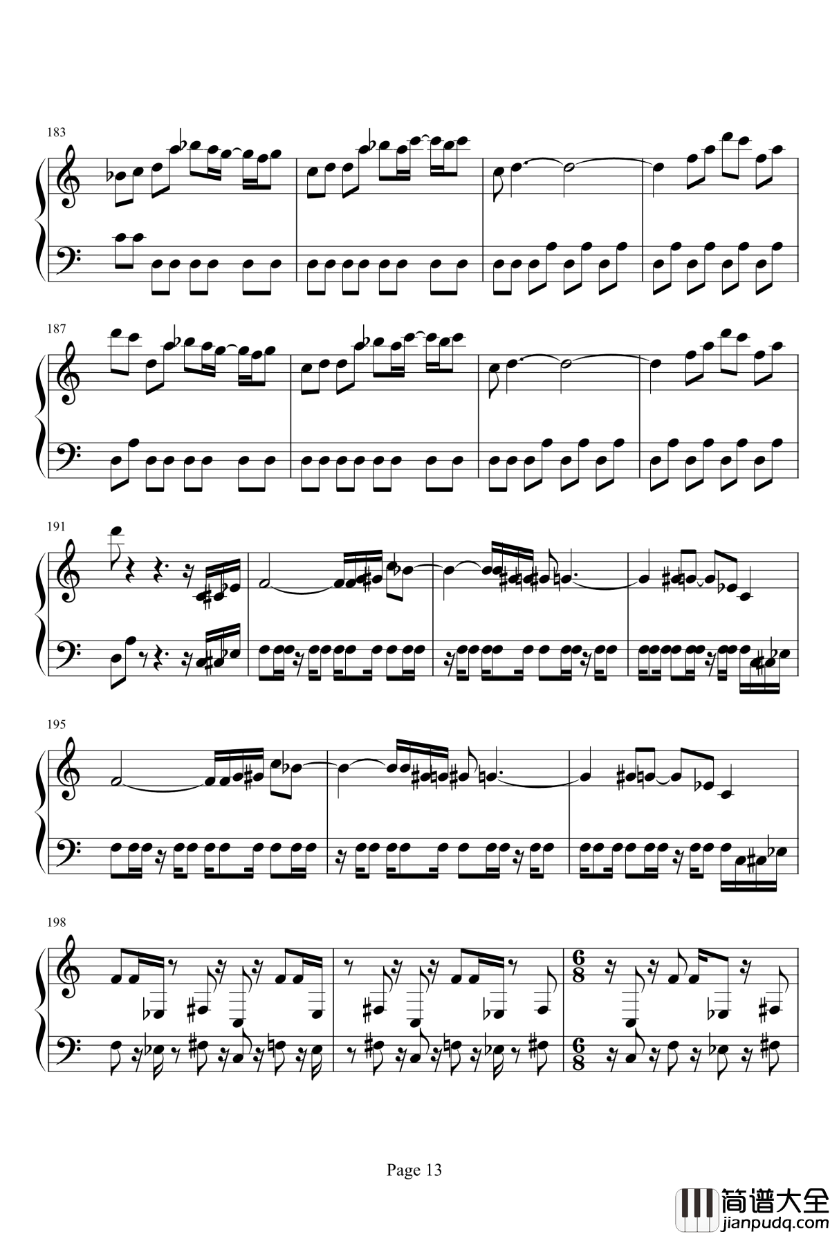 魂斗罗钢琴谱_背景音乐