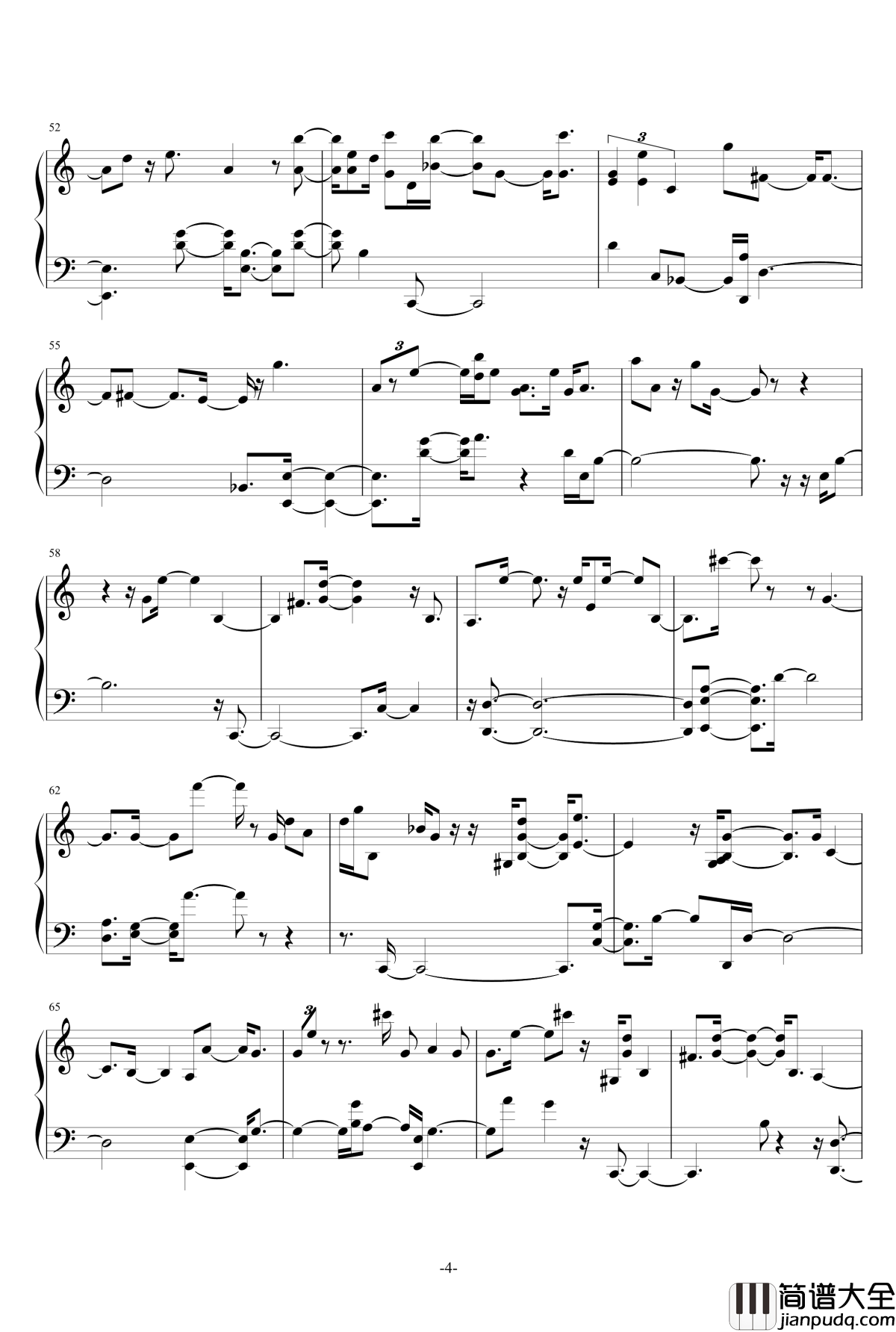 keys东方同人曲钢琴谱_2_东方组图