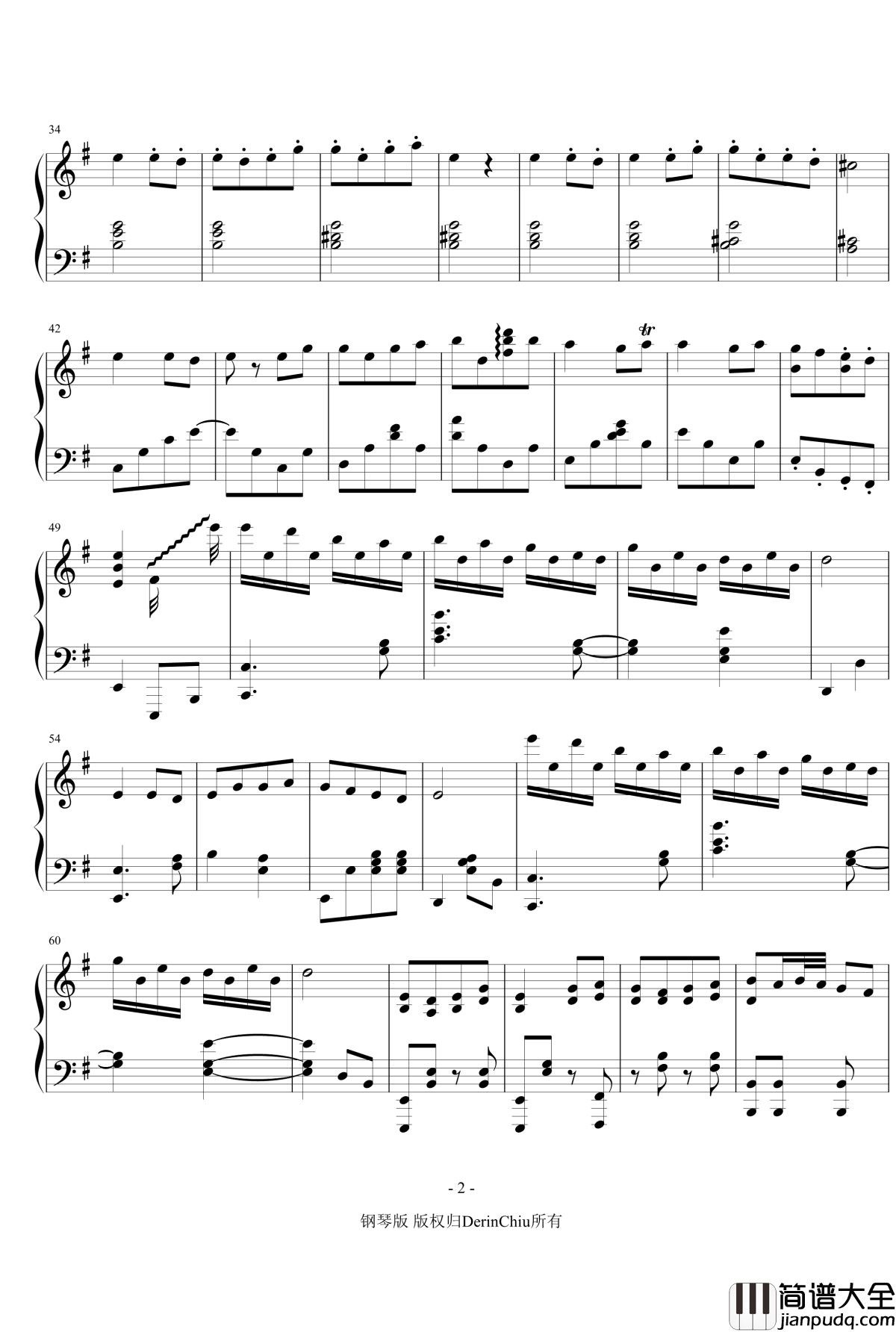 桃源恋歌钢琴谱_Togen_Renka_GARNiDELiA