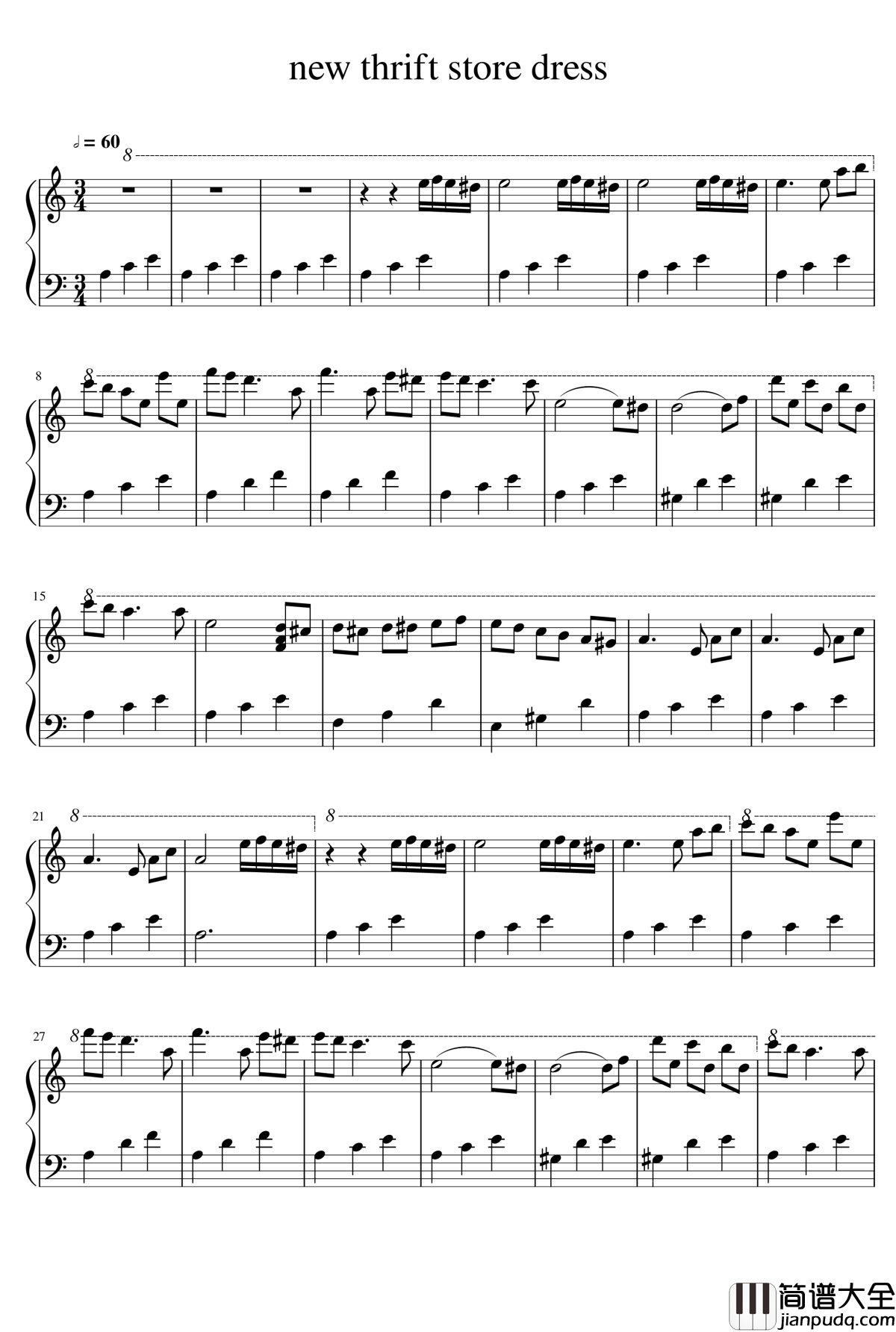 new_thrift_store_dress钢琴谱_Linford_Detweiler