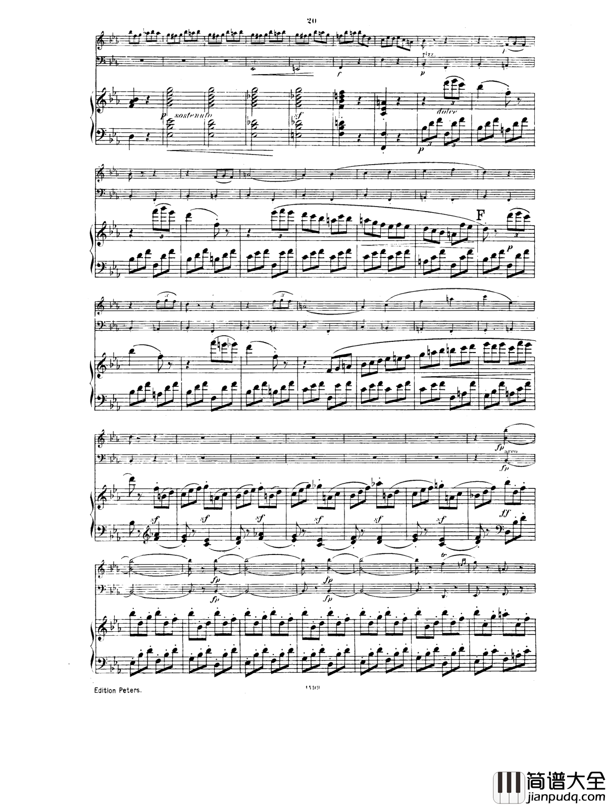 _降E大调第一钢琴三重奏__Op.12钢琴谱_胡梅尔