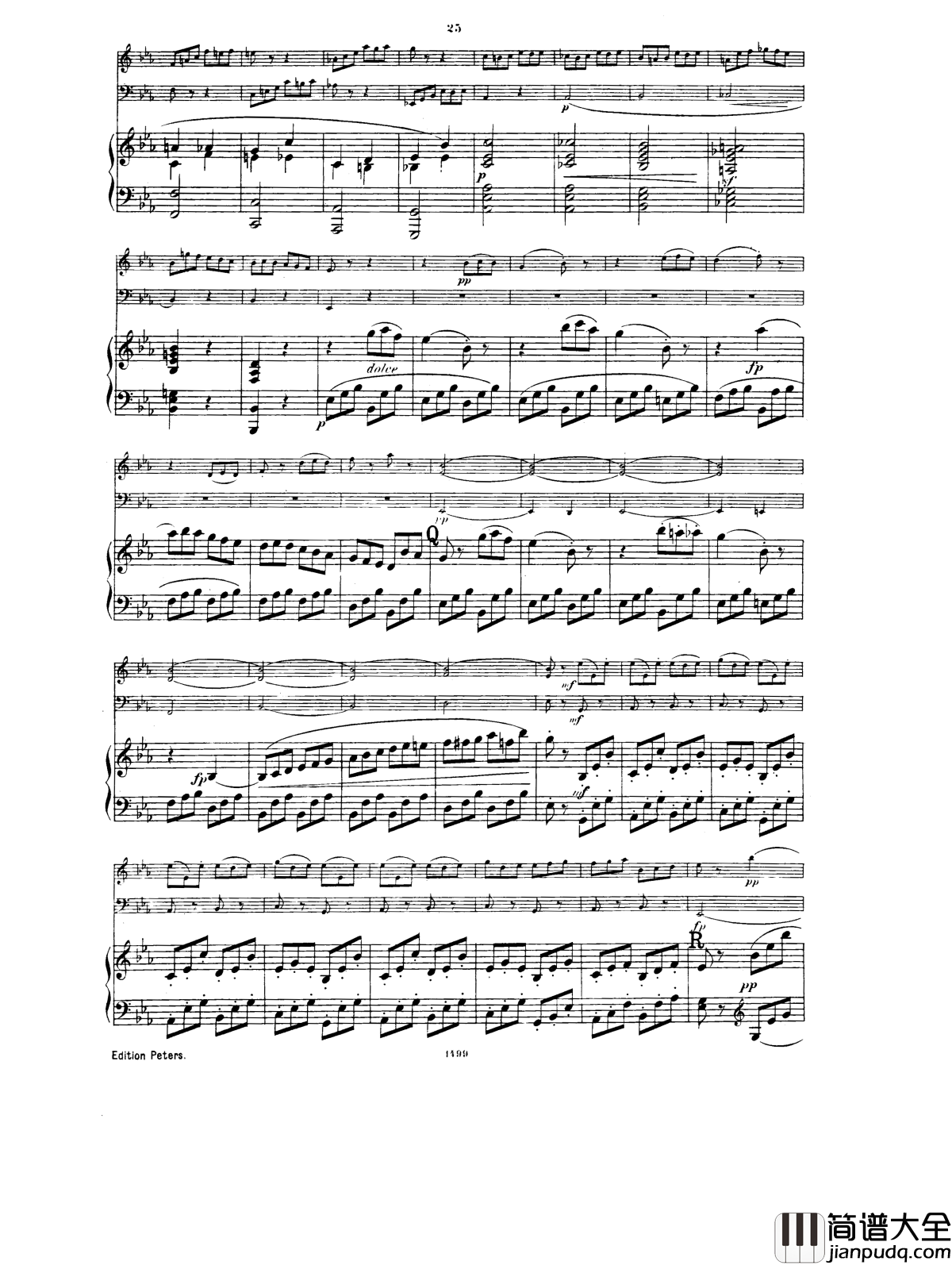 _降E大调第一钢琴三重奏__Op.12钢琴谱_胡梅尔