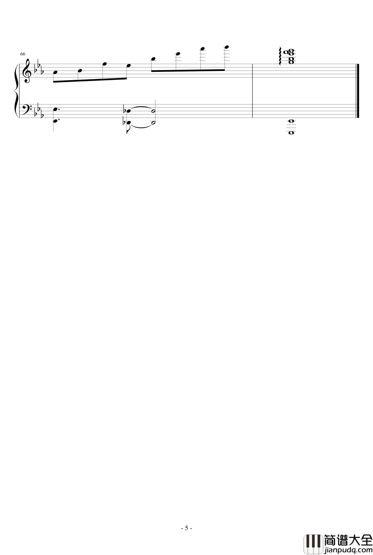 影子情人钢琴谱_许美静