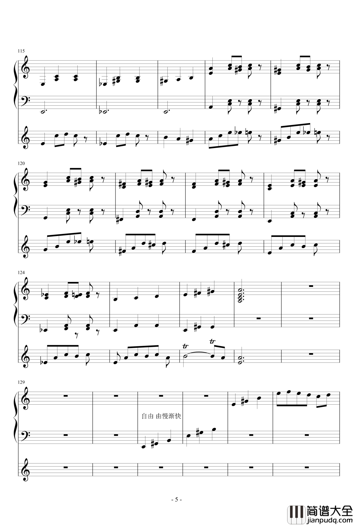 华尔兹钢琴谱_钢琴小提琴总谱_千竹何_化装舞会的A小调