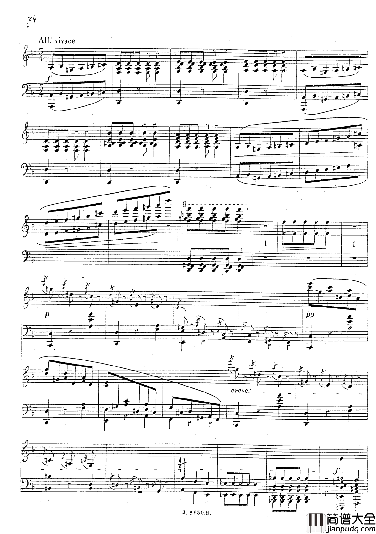 a小调第四钢琴奏鸣曲钢琴谱_安东_鲁宾斯坦__Op.100