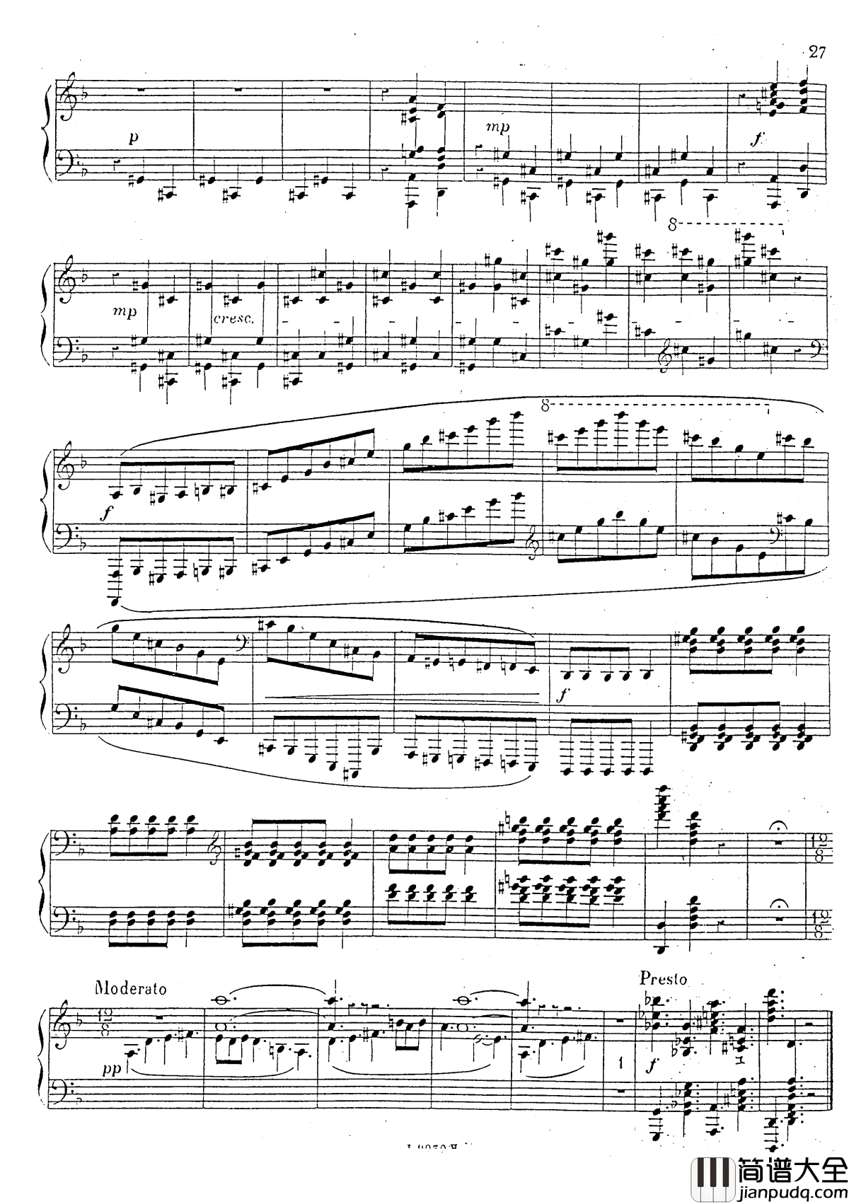 a小调第四钢琴奏鸣曲钢琴谱_安东_鲁宾斯坦__Op.100