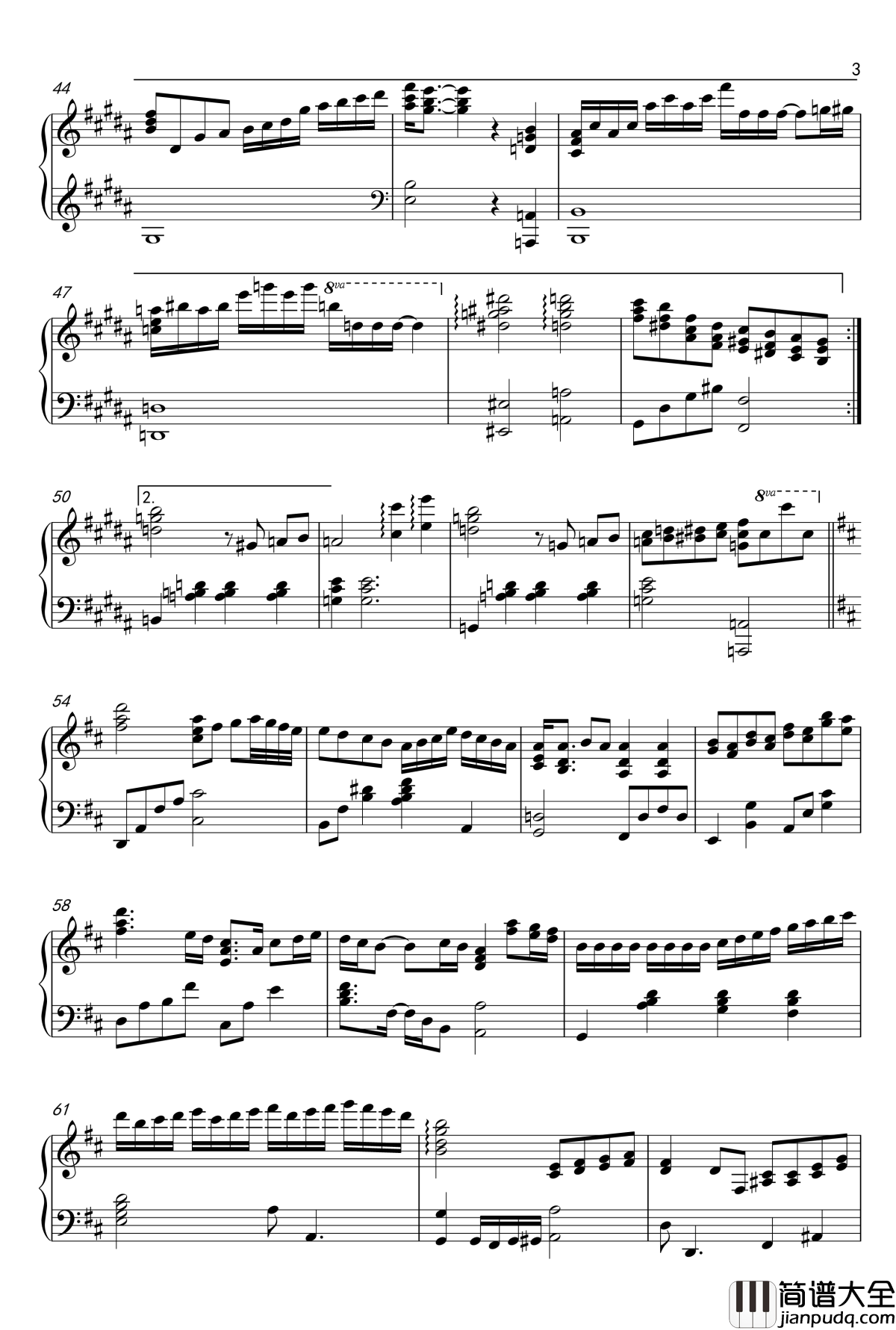 Endless_Rain钢琴谱_X_JAPAN